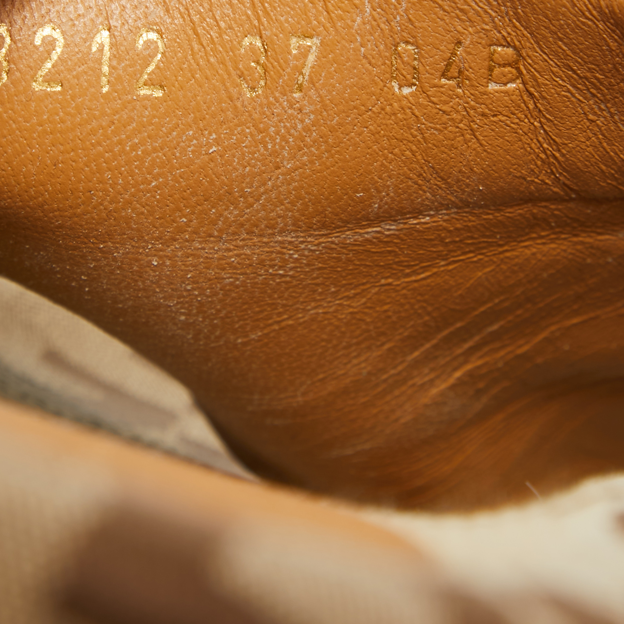Gucci Brown/Beige GG Canvas Platform Slide Sandals Size 37