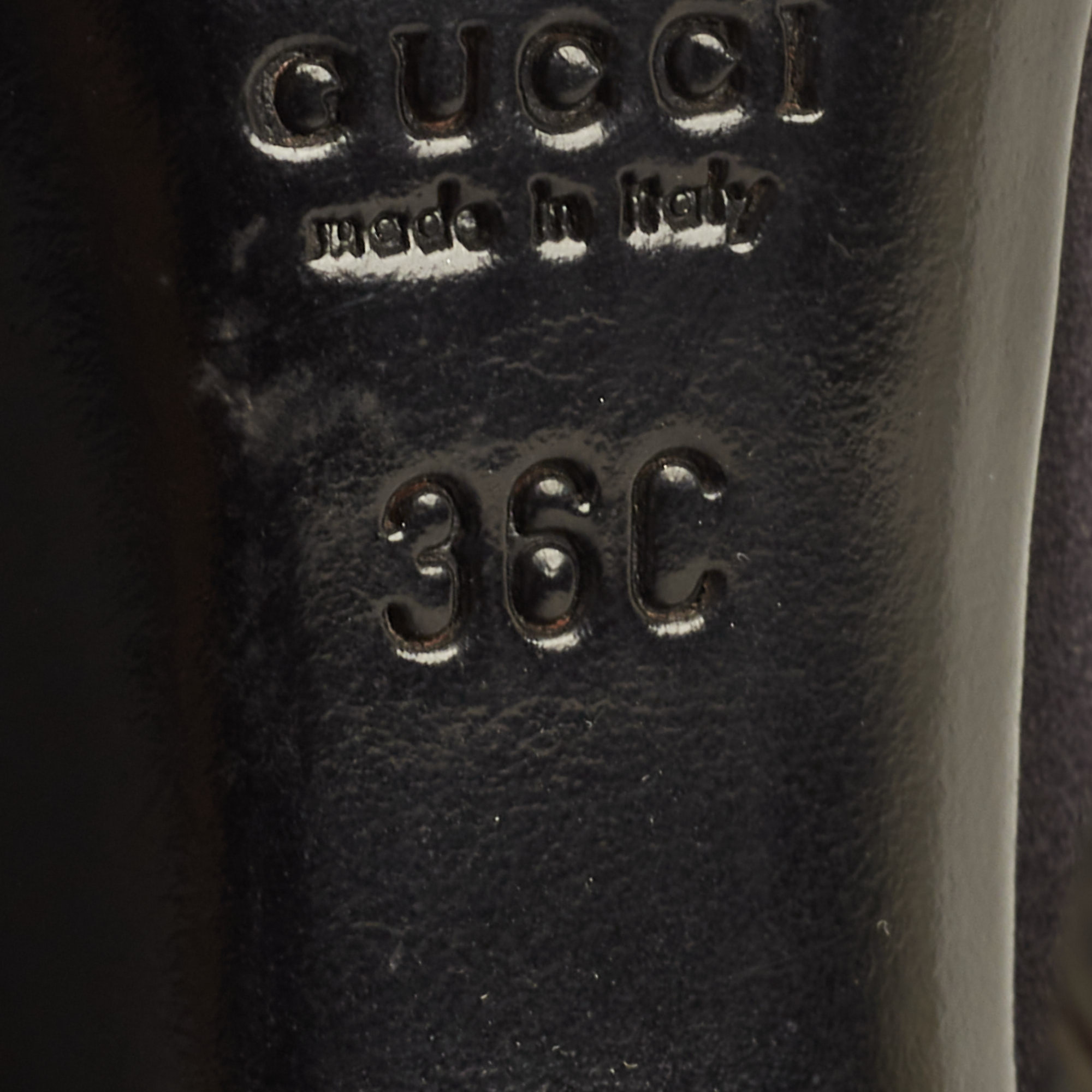 Gucci Black Satin Hollywood Peep Toe Pumps Size 36