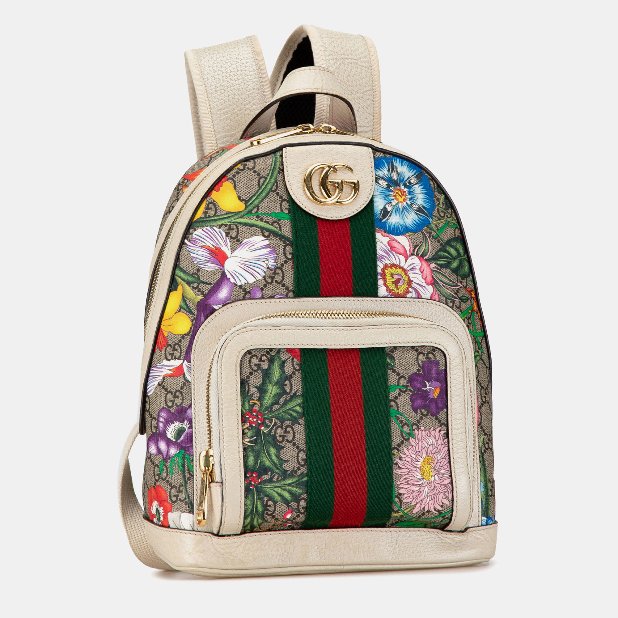 Gucci Multicolour GG Supreme Flora Ophidia Small Backpack