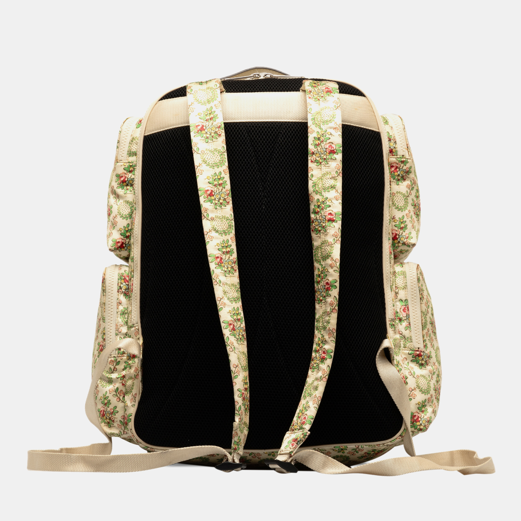 Gucci MLB Floral Satin NY Yankees Patch Backpack