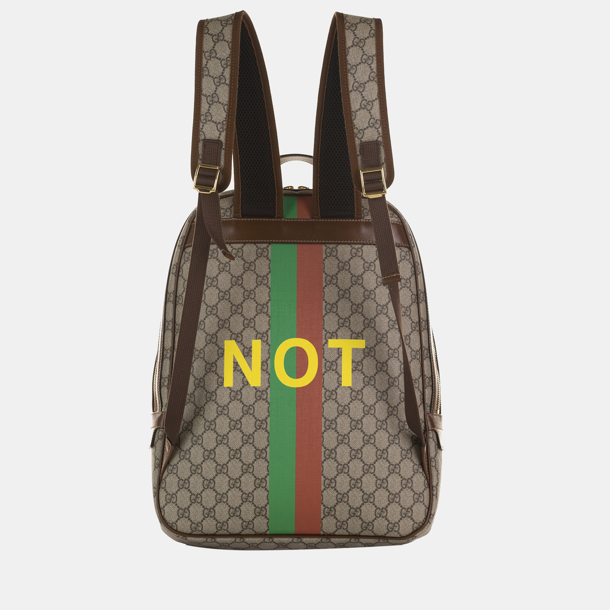 Gucci Beige/Brown Medium GG Supreme Fake/Not Backpack
