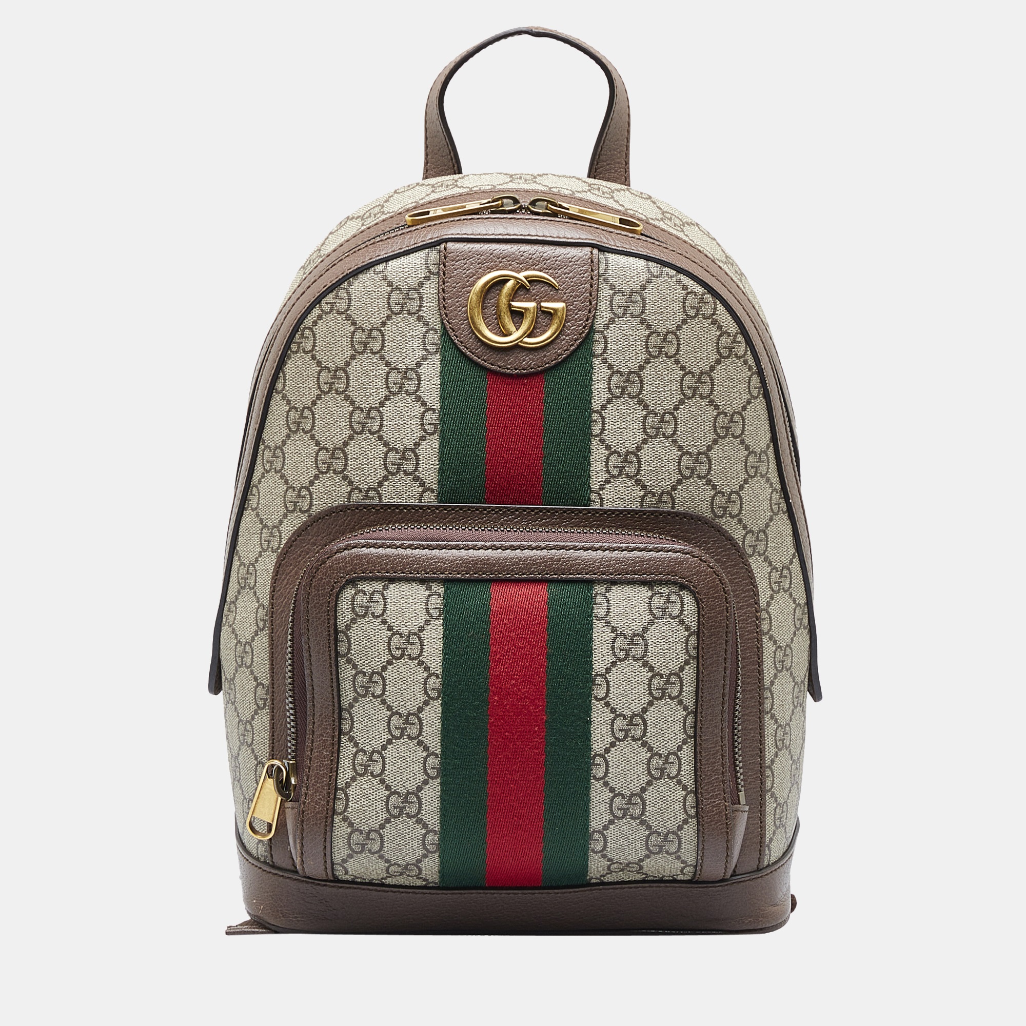 Gucci Beige/Brown Small GG Supreme Ophidia Backpack
