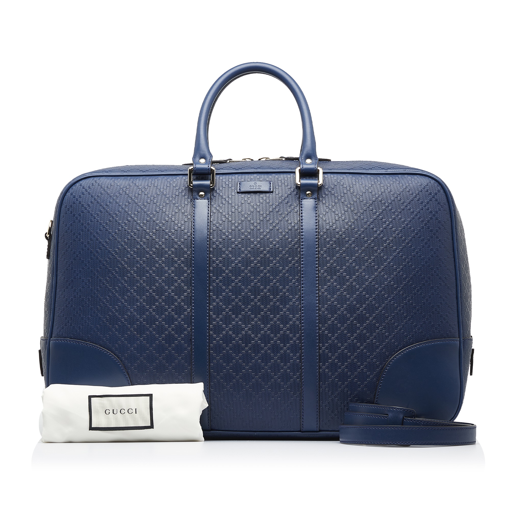 Gucci Blue Bright Diamante Travel Bag