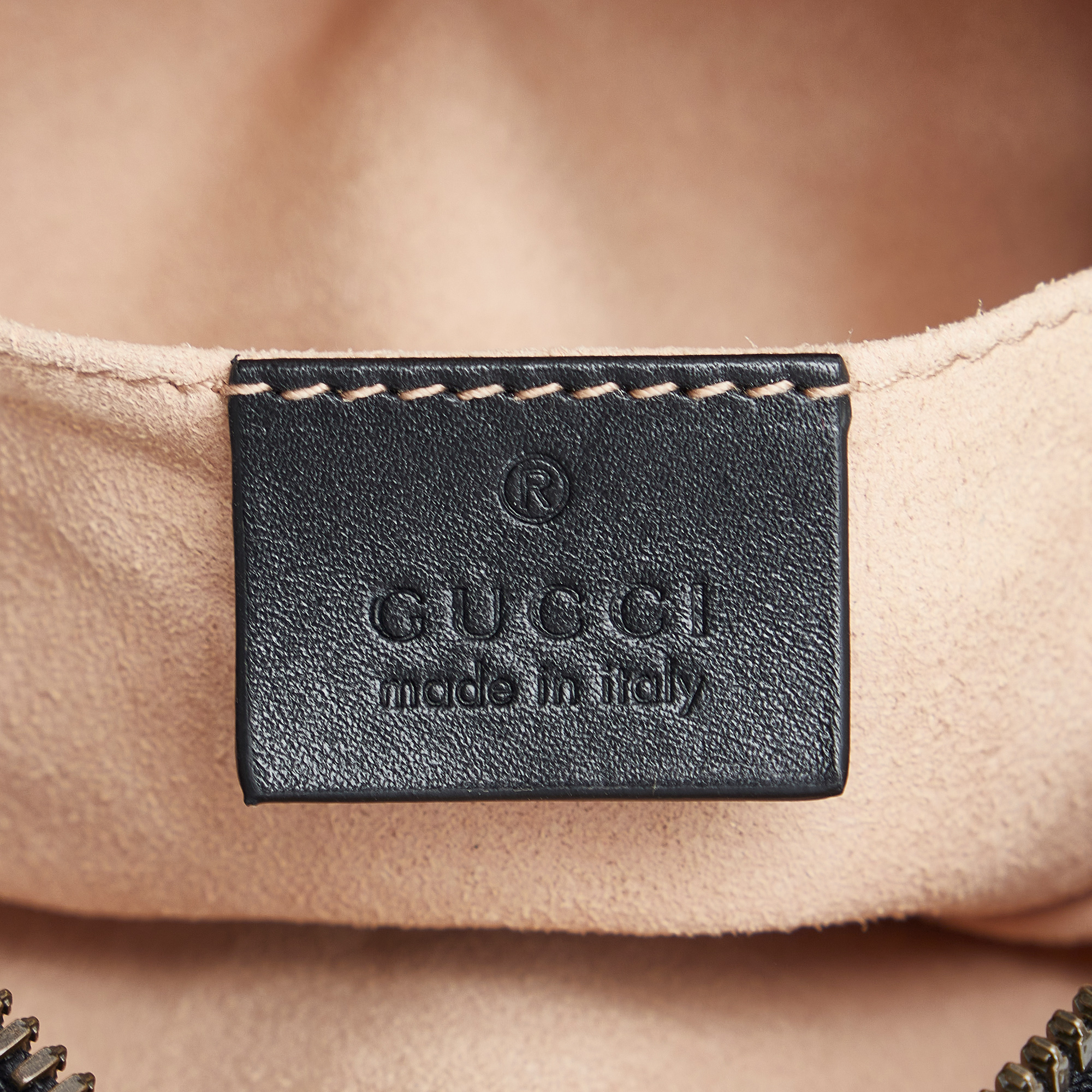 Gucci Black Gg Marmont Matelasse Belt Bag