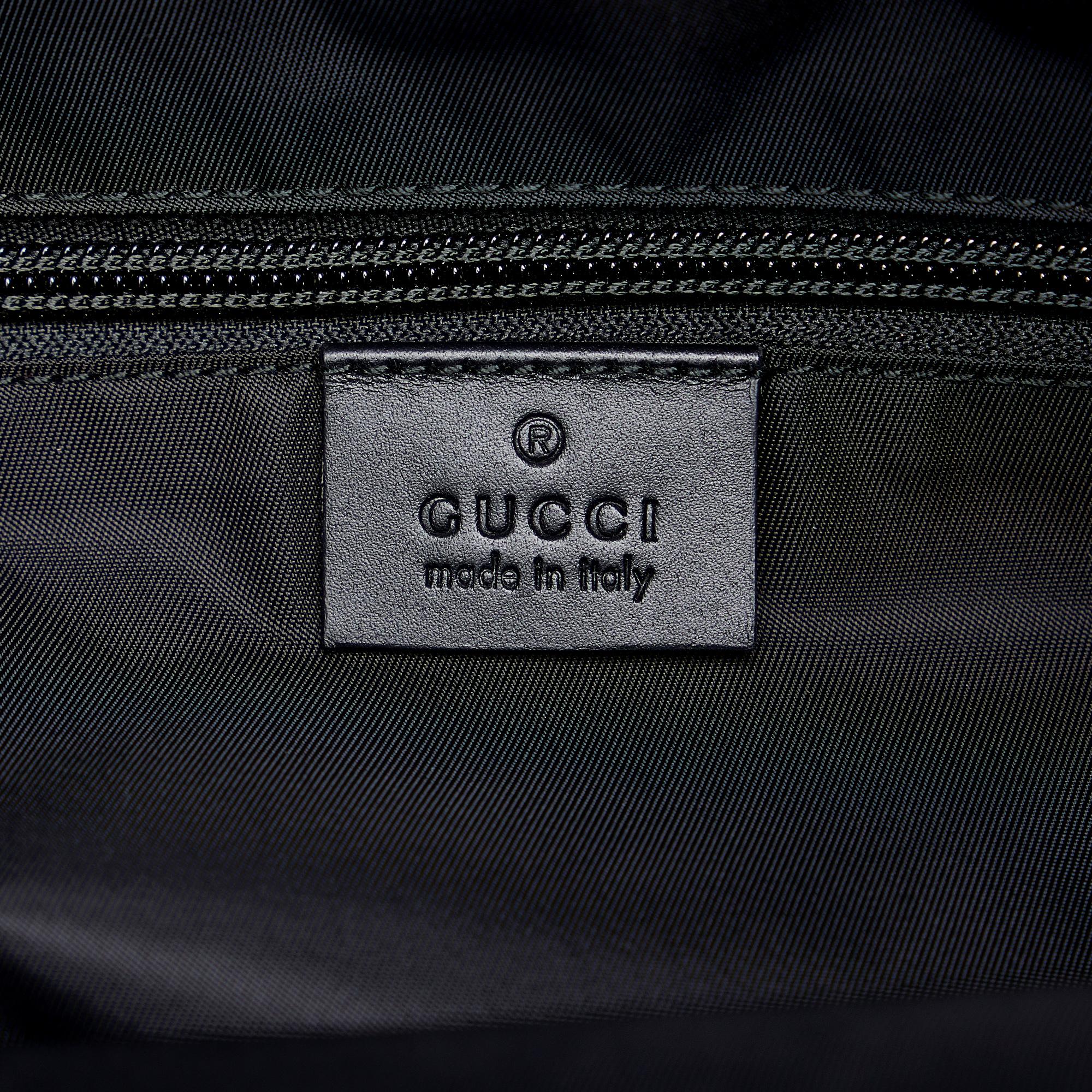 Gucci Black Web Fold Over Techno Backpack