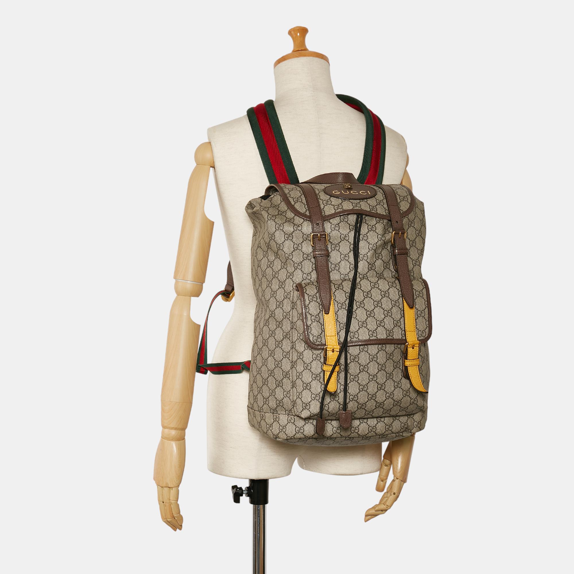 Gucci Beige/Brown Soft GG Supreme Backpack