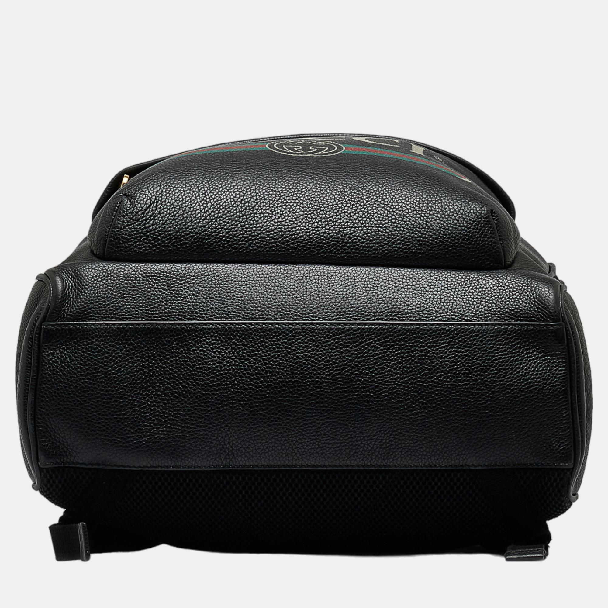 Gucci Black Logo Backpack