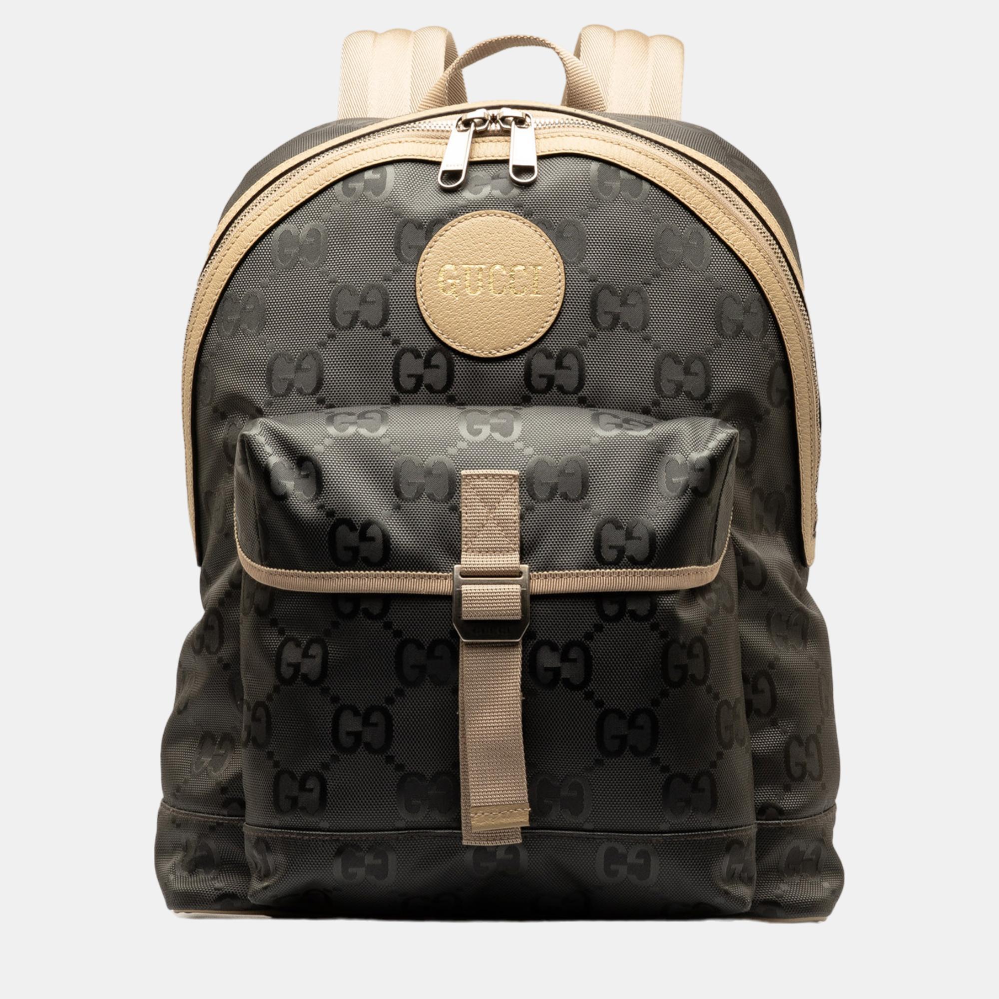 Gucci grey gg nylon off the grid backpack