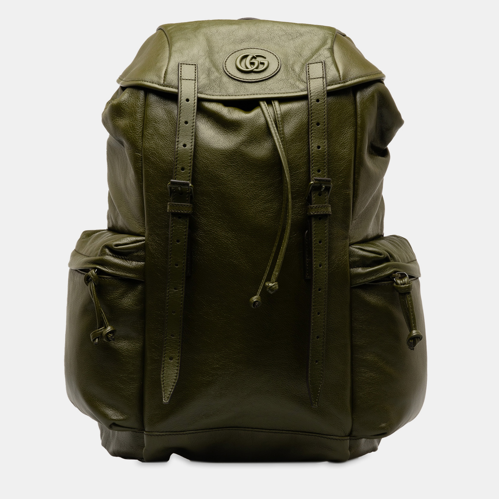 Gucci tonal gg double pocket belt backpack