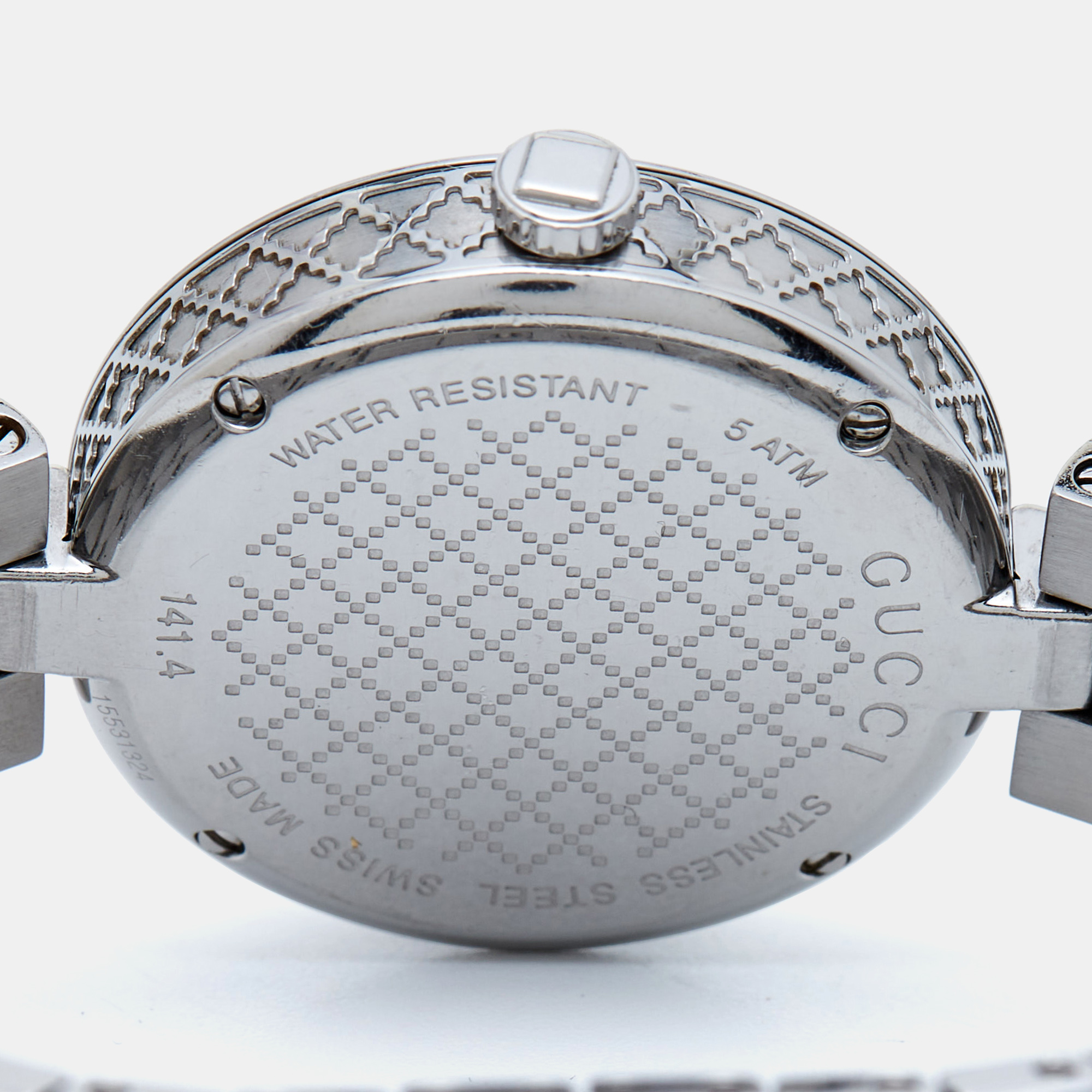 Gucci White Stainless Steel Diamantissima YA141402 Women's Wristwatch 32 Mm