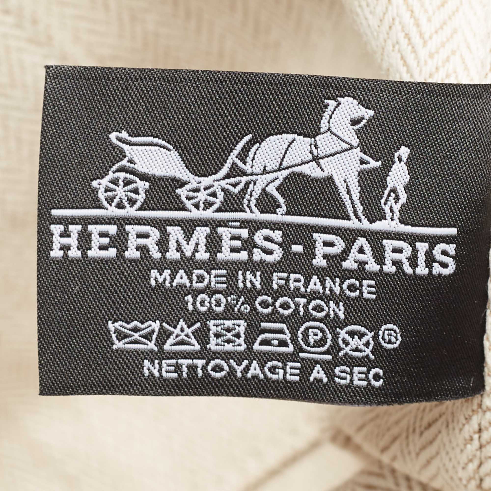 Hermès Marine Canvas Large Bride-a-Brac Pouch