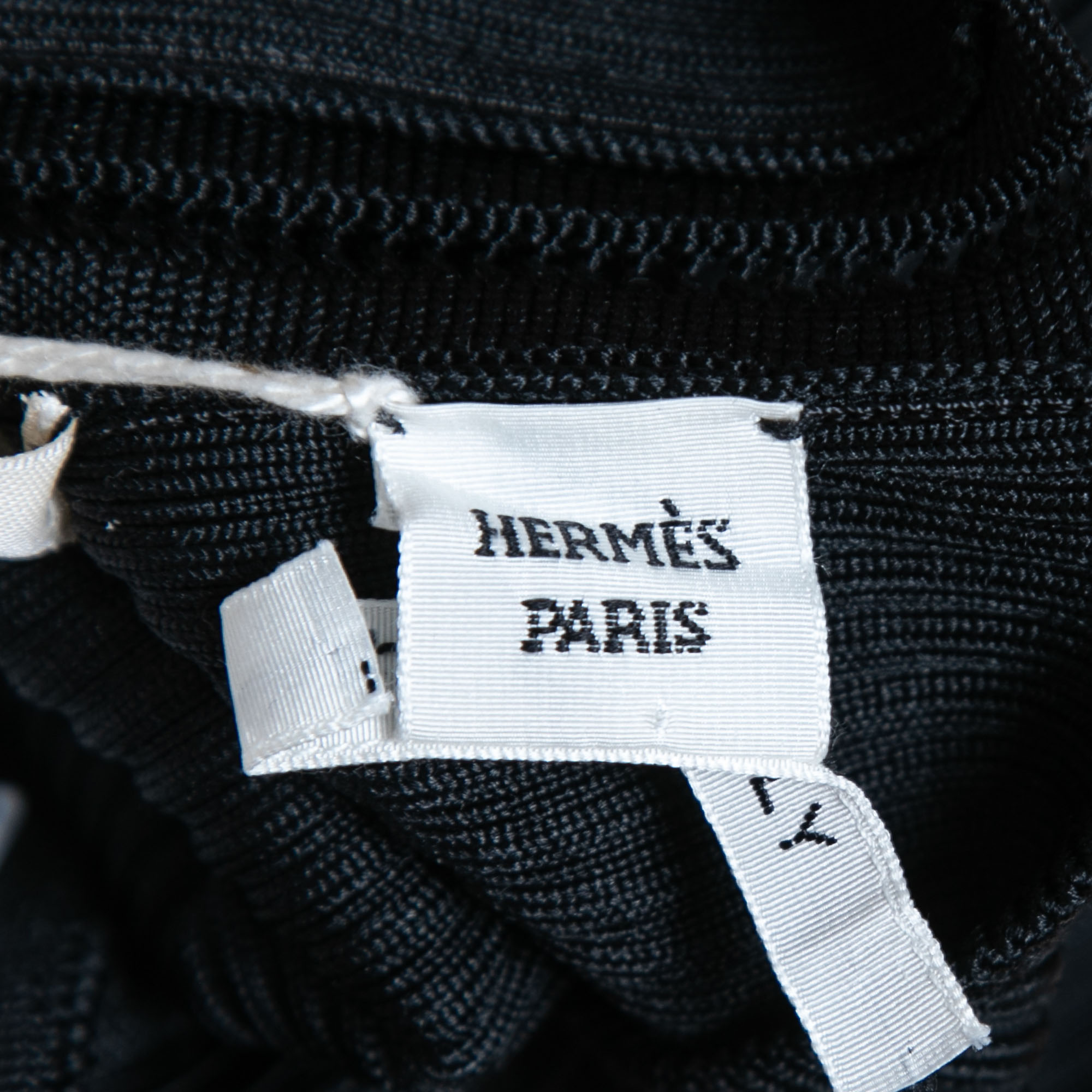 Hermes Black Silk Rib Knit Gaiters