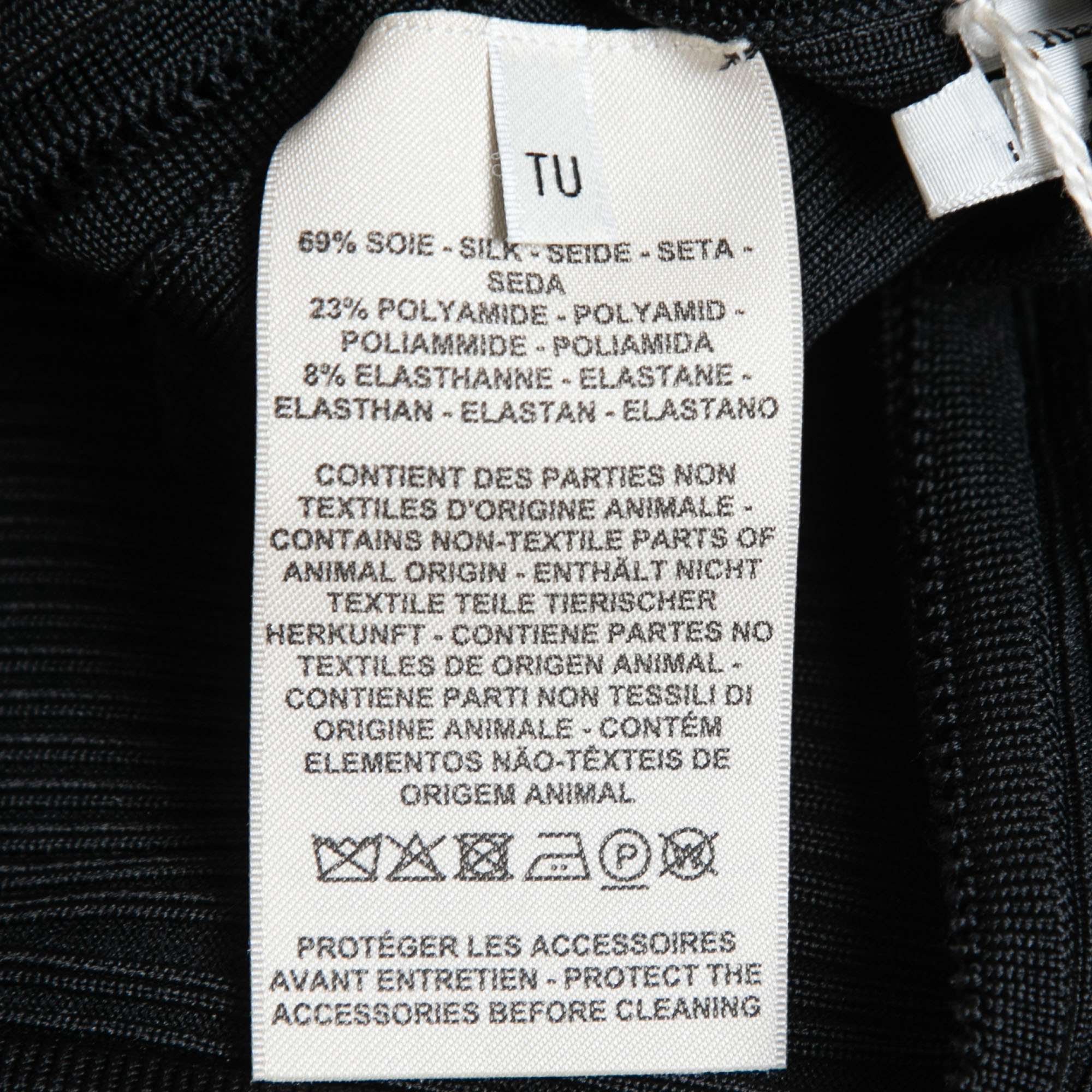 Hermes Black Silk Rib Knit Gaiters