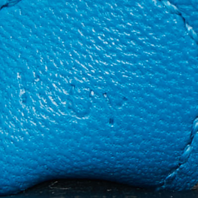 Hermes Noir/Gold/Bleu Zanzibar Milo Leather GriGri Rodeo Bag Charm PM