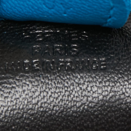 Hermes Noir/Gold/Bleu Zanzibar Milo Leather GriGri Rodeo Bag Charm PM