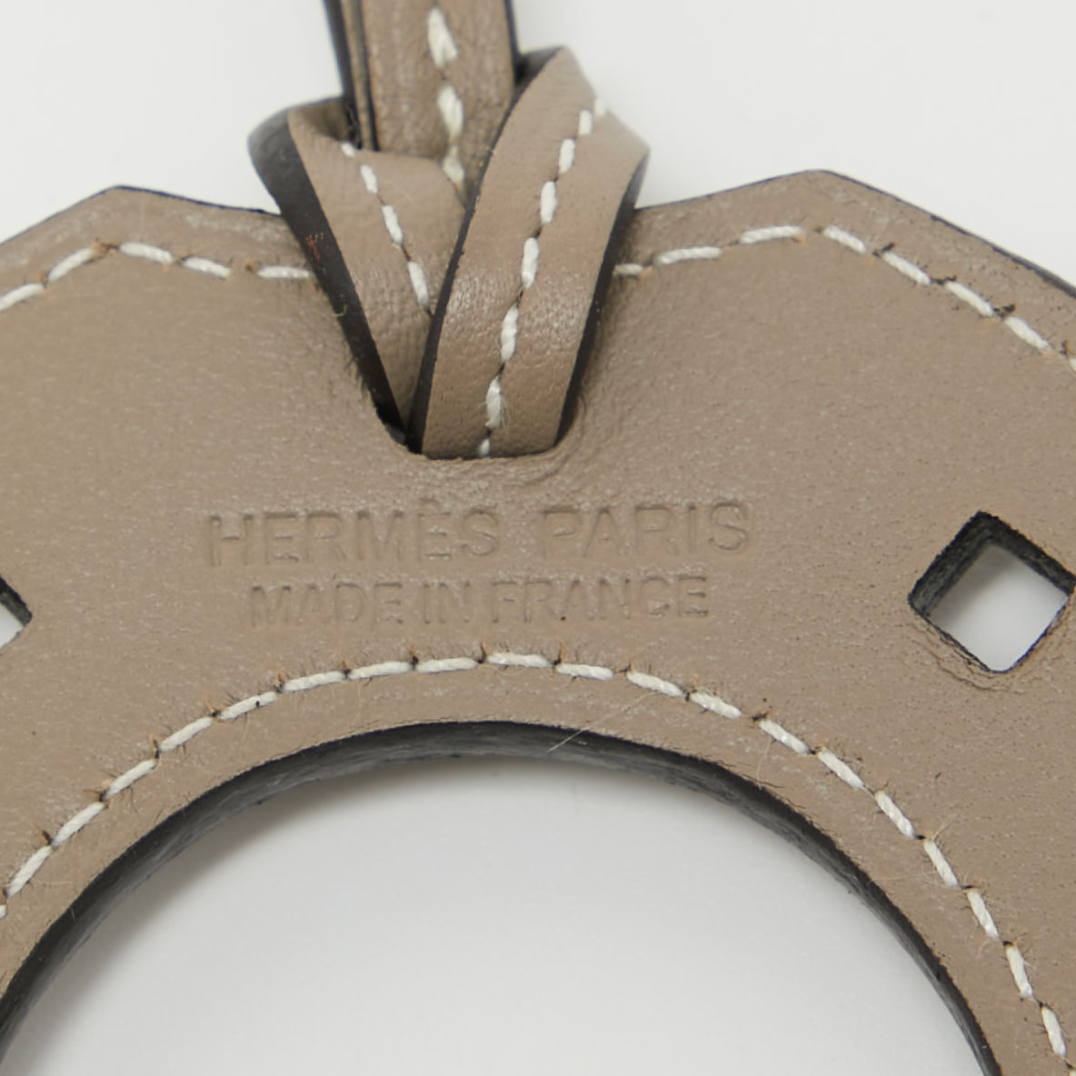 Hermès Gris Asphalt Swift Leather Paddock Fer A Cheval Bag Charm