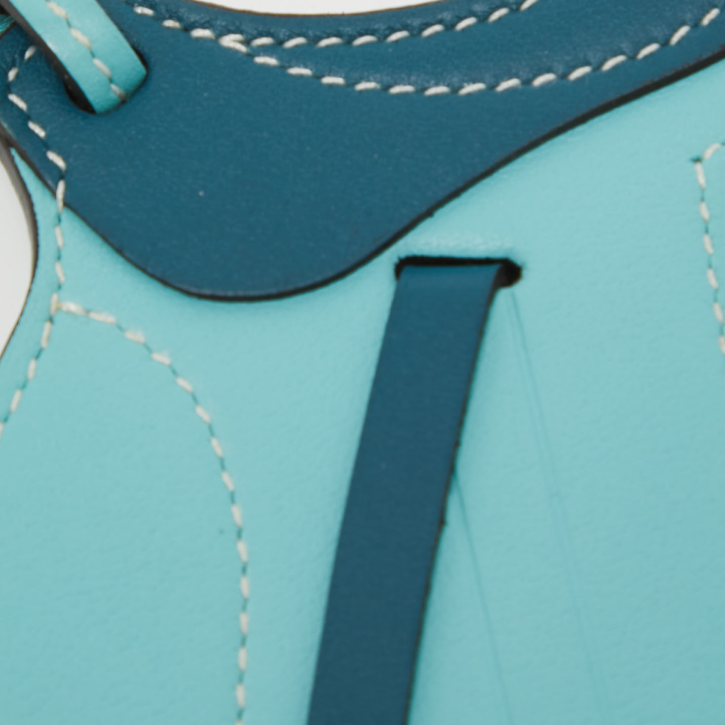 Hermès Bleu Atoll/Colvert Swift Leather Paddock Selle Horse Saddle Bag Charm