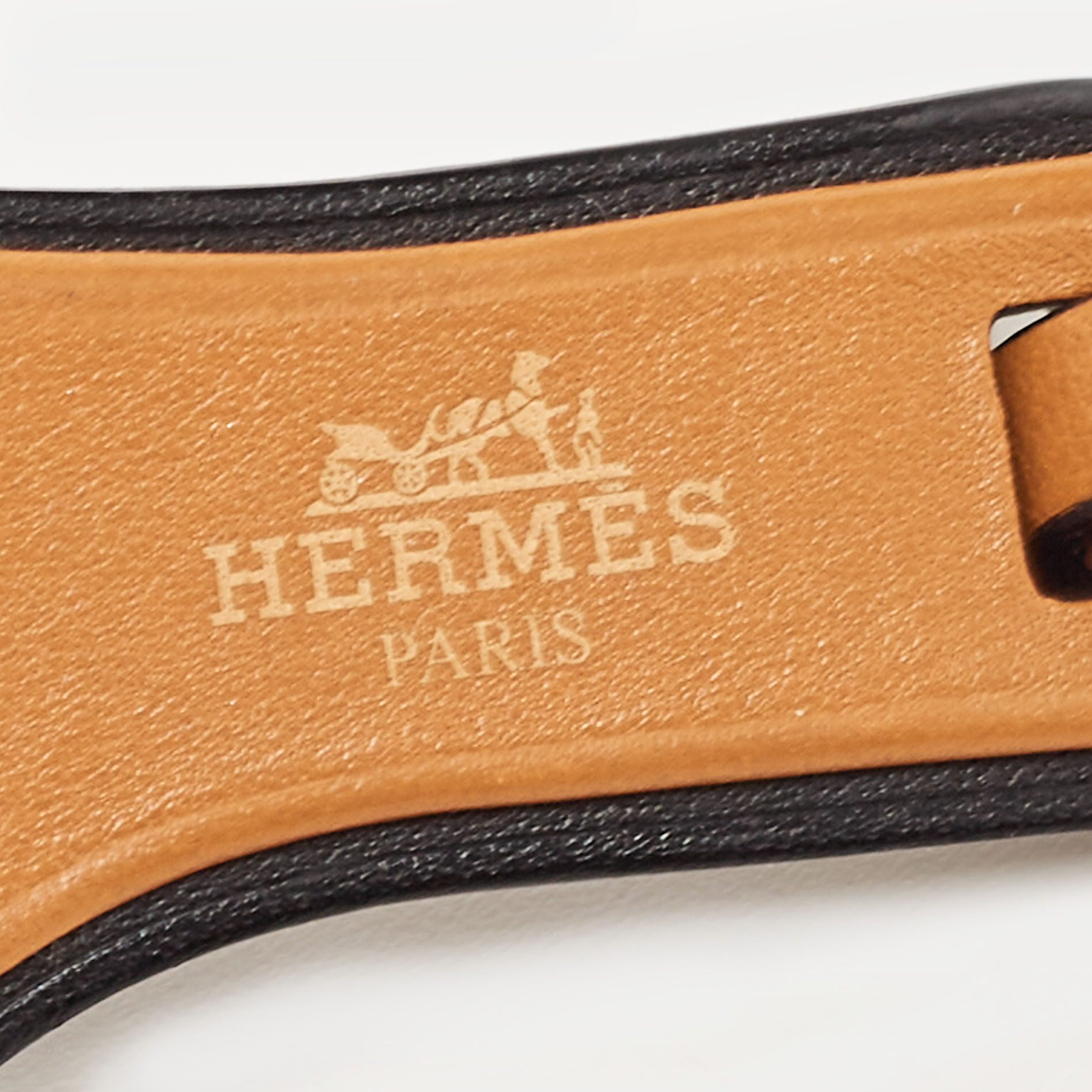 Hermes Naturel/Bleu Petrole Veau Butler Leather And Lizard Oran Nano Bag Charm