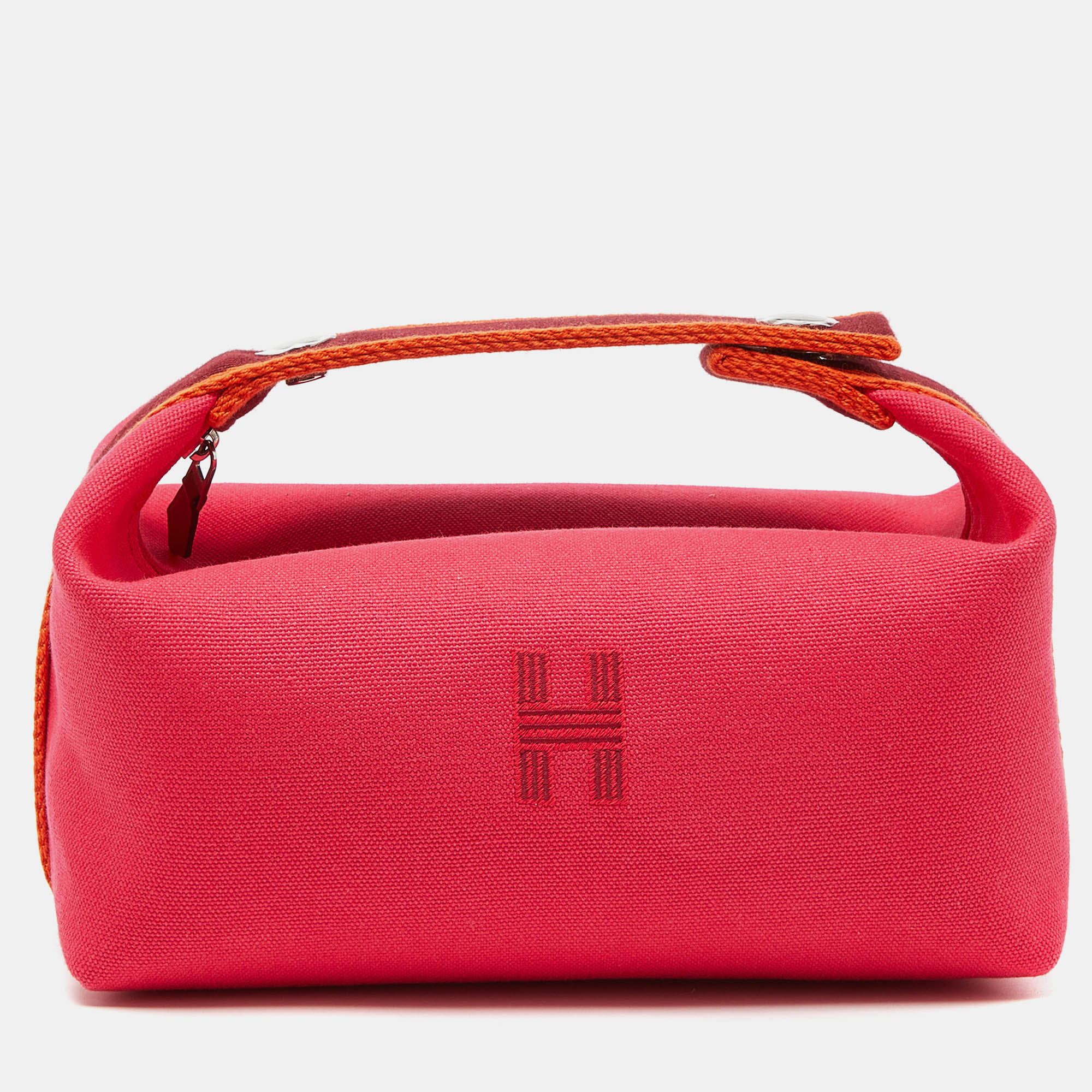 Hermes Hibiscus Canvas Small Bride-a-Brac Pouch
