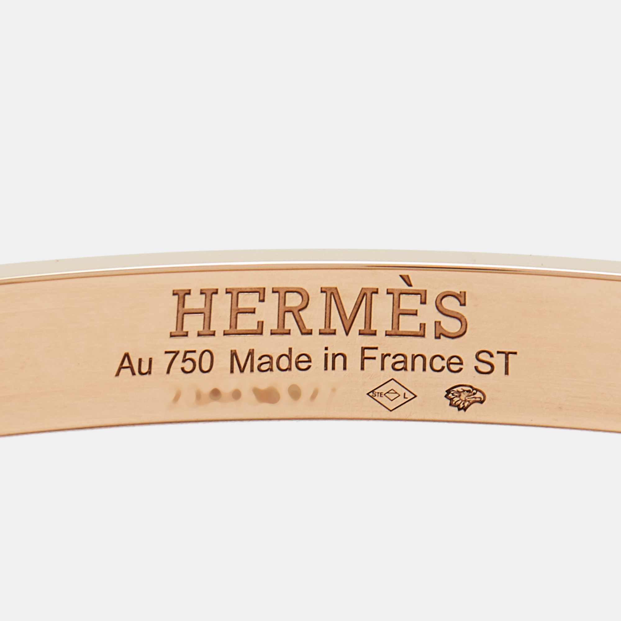 Hermès Kelly Diamond 18k Rose Gold Bracelet