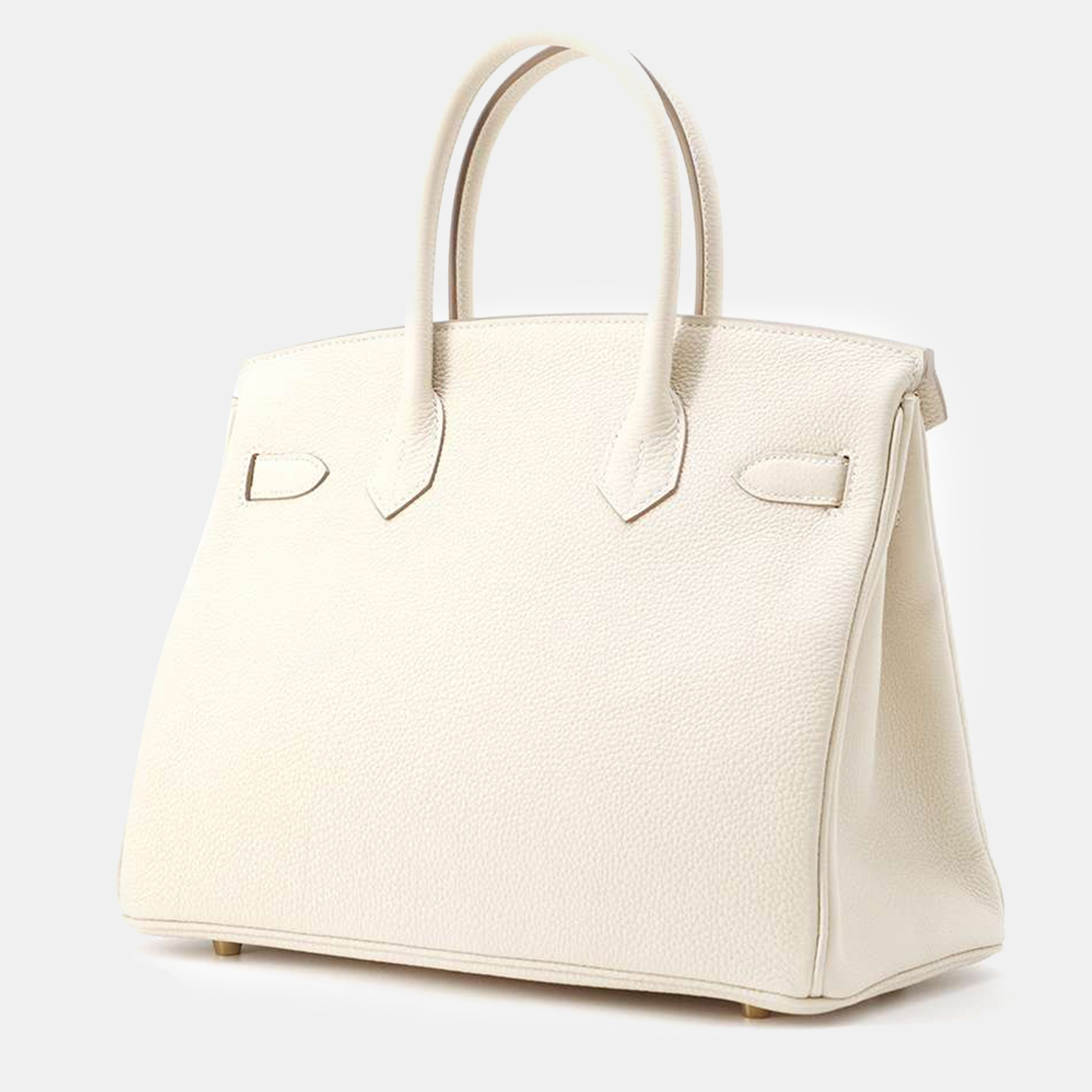 Hermes Ivory Togo Leather Birkin 25 Bag