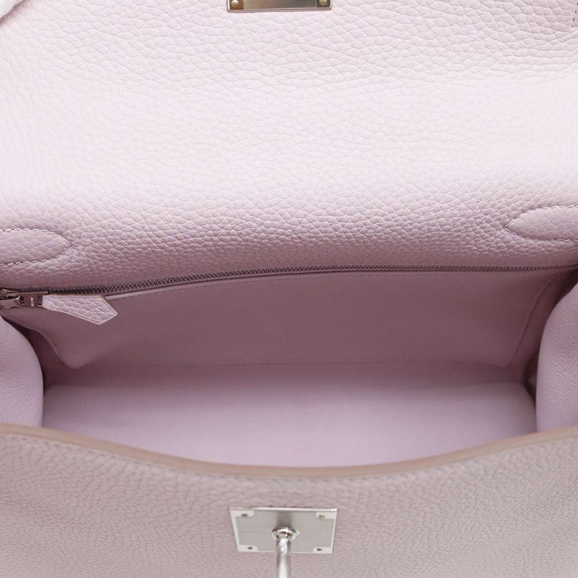 Hermes Mauve Pail Leather  Kelly Retourne 28 Top Handle Bag