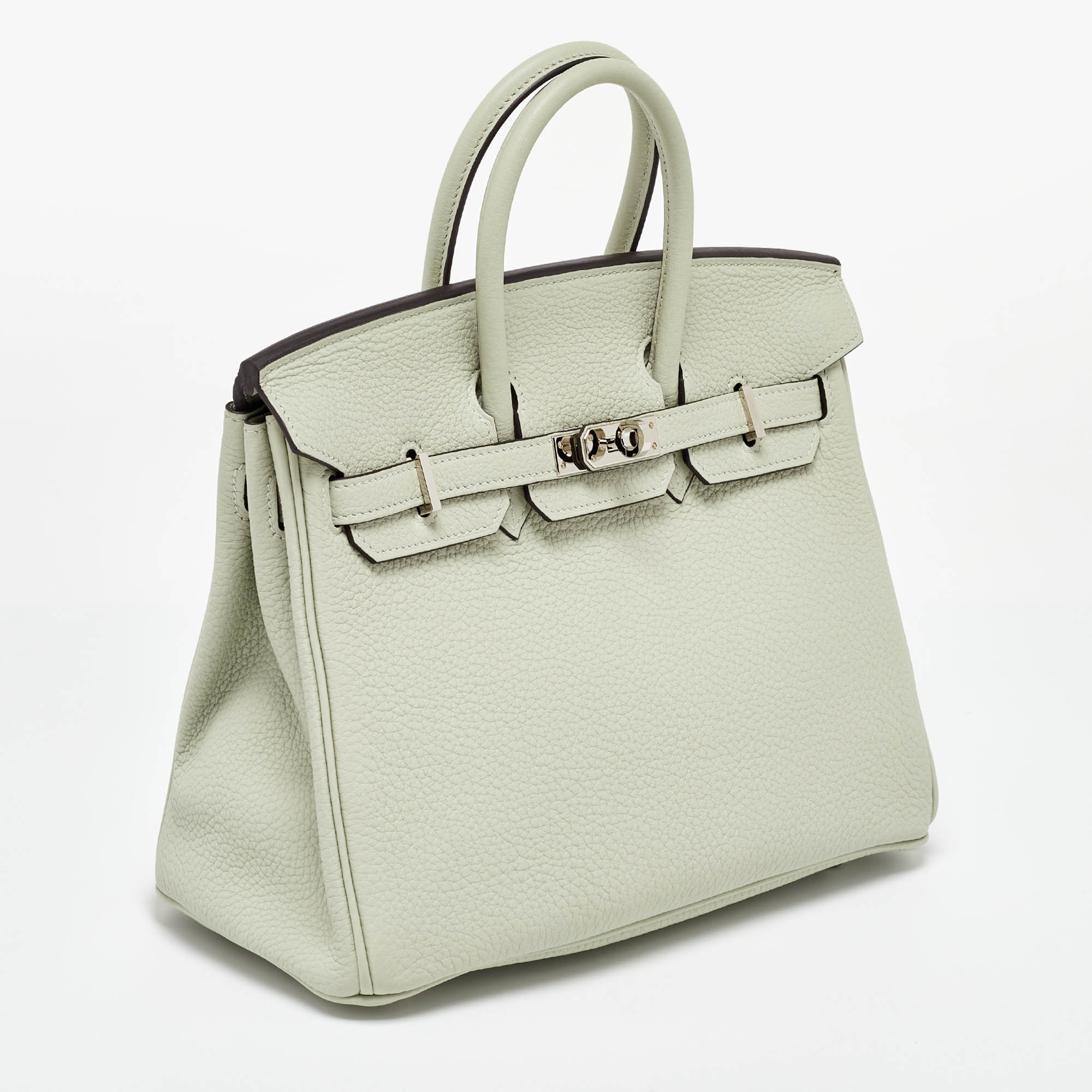 Hermès Gris Neve Togo Leather Silver Finish Birkin 25 Bag