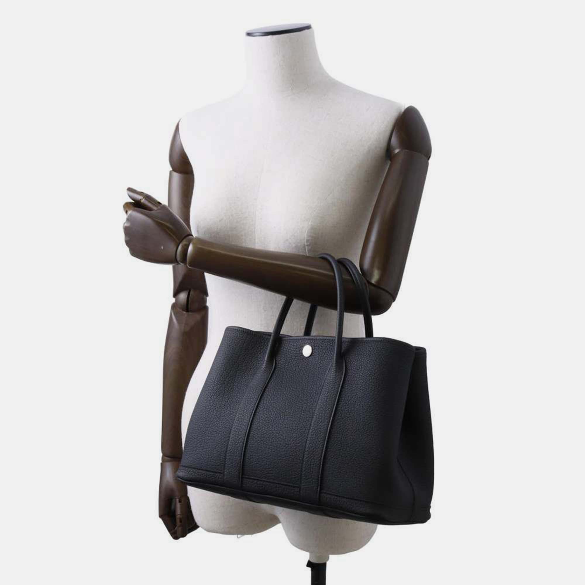 Hermes Black Negonda Leather Garden Party TPM Handbags