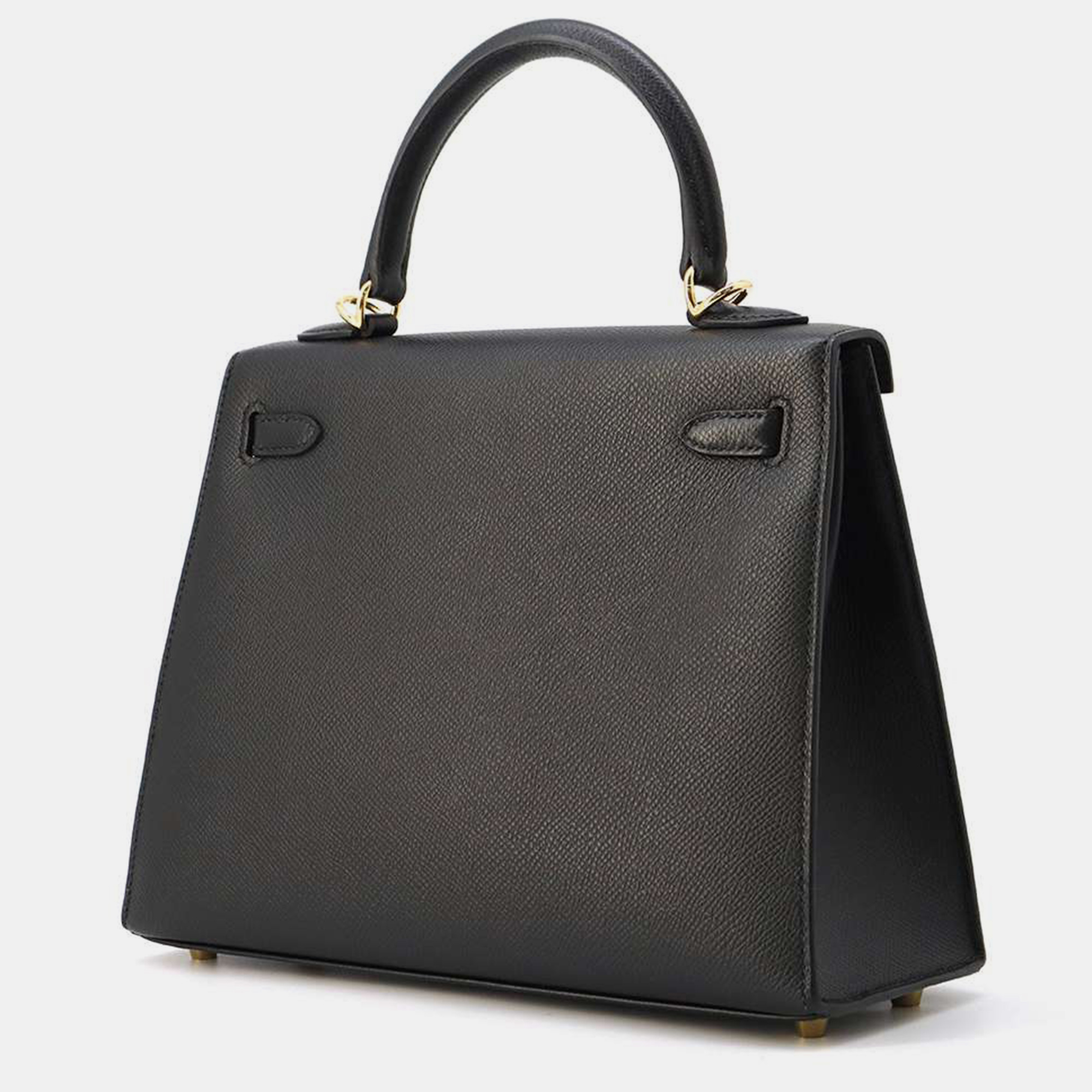 Hermes Black Epsom Kelly Sellier Bag Size 25