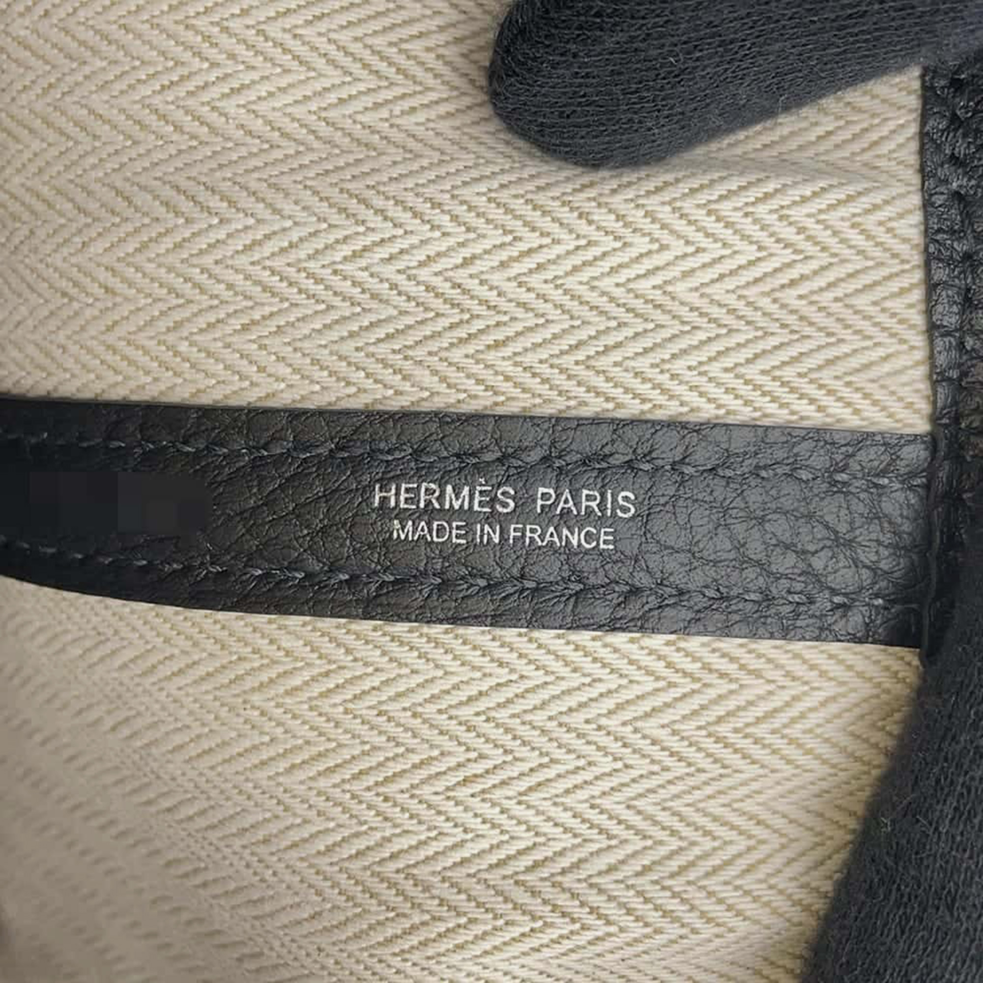 Hermes Garden Party Black Negonda Leather Size PM