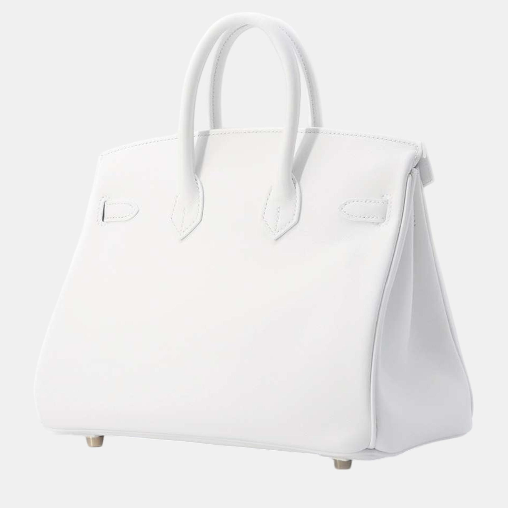 Hermes Birkin New White Swift Leather Size 25