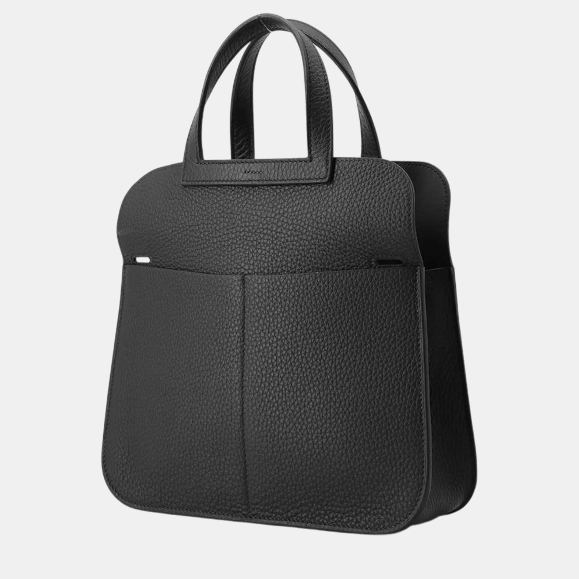 Hermes Halzan Black Taurillon Clemence Size 25