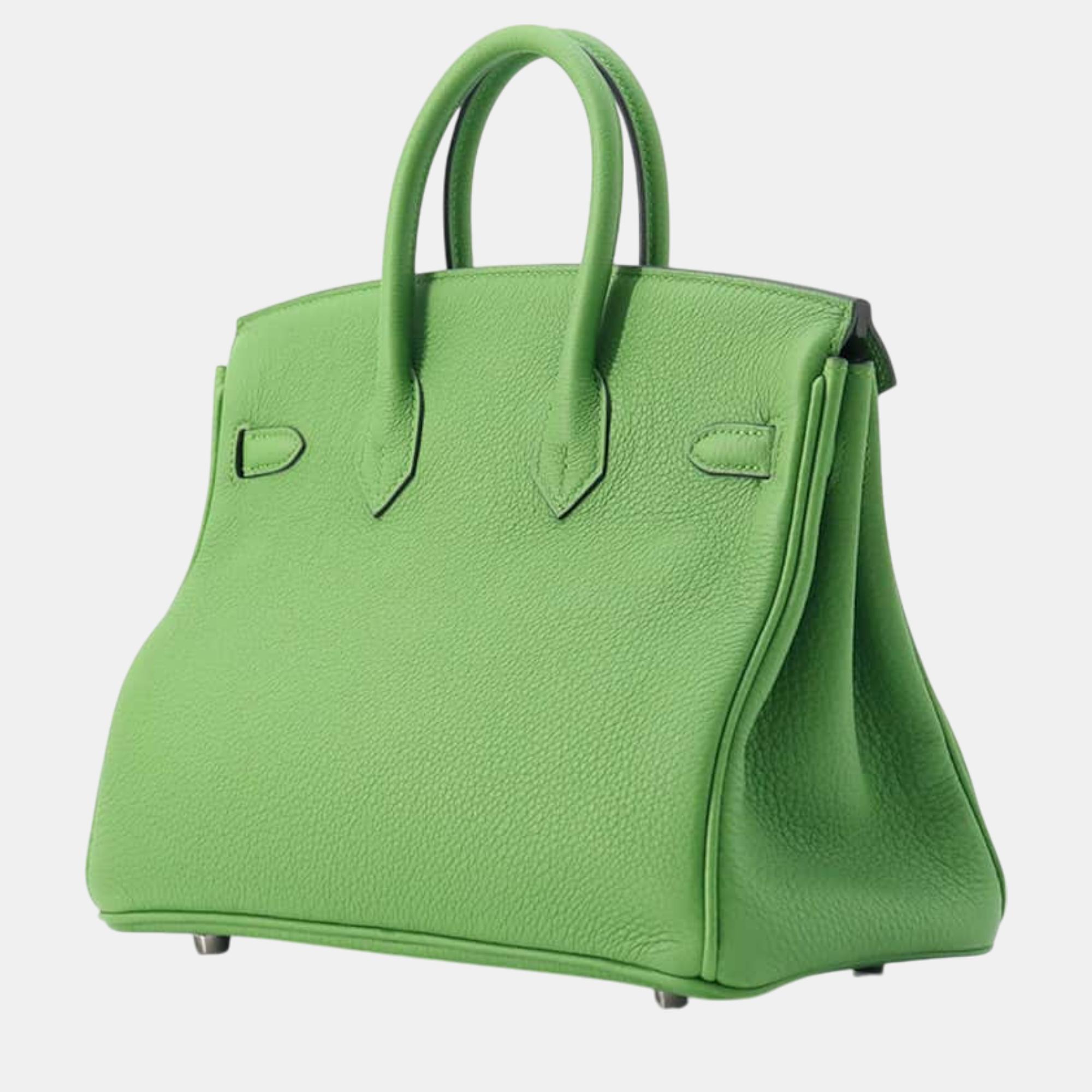 Hermes Vert Yucca Togo Leather Birkin Size 25