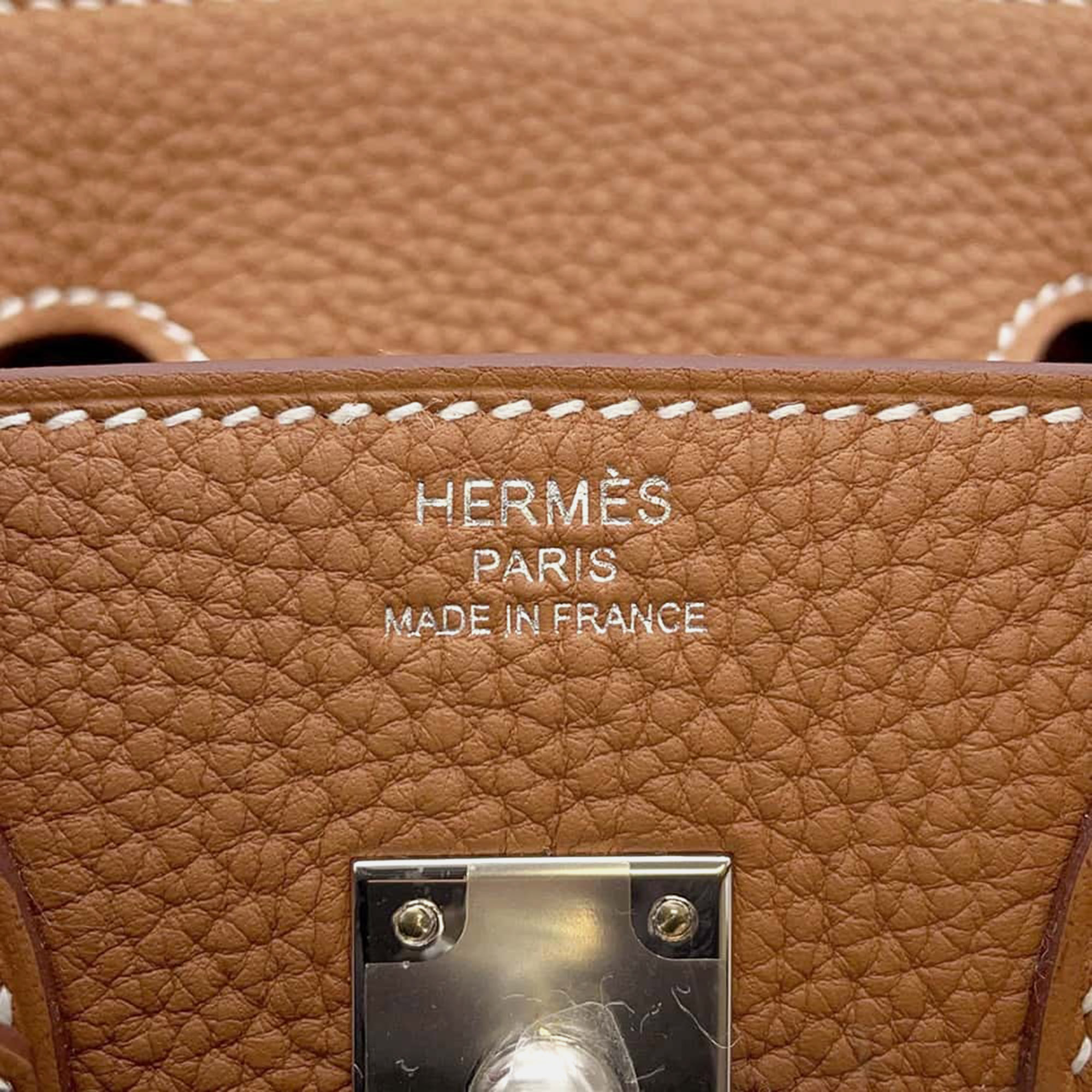 Hermes Gold Togo Leather Birkin Bag Size 25