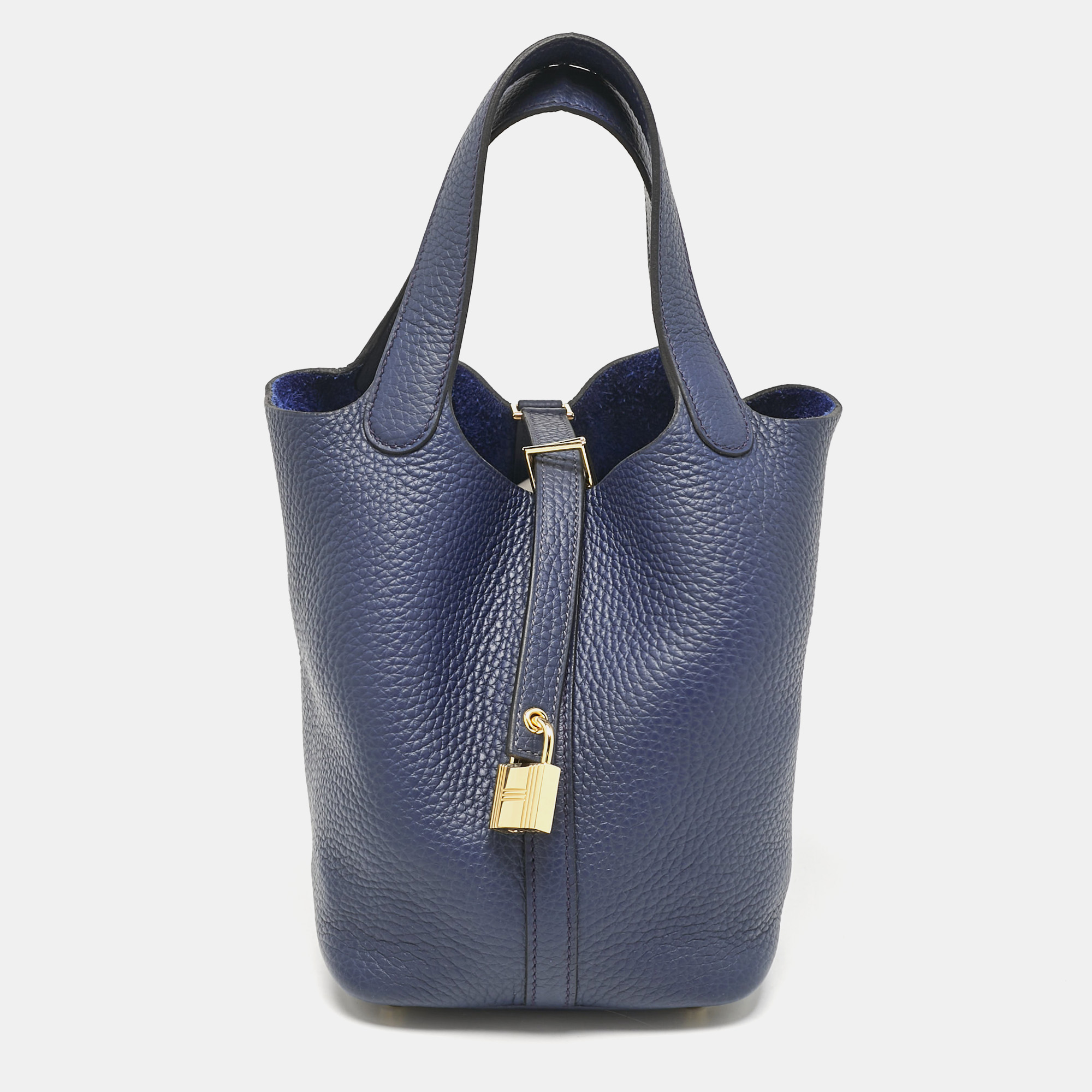 Hermès Bleu de Prusse Taurillon Clemence Leather Picotin Lock 18 Bag, Blue
Hermès Bleu de Prusse Taurillon Clemence Leather Picotin Lock 18 Bag, Blue