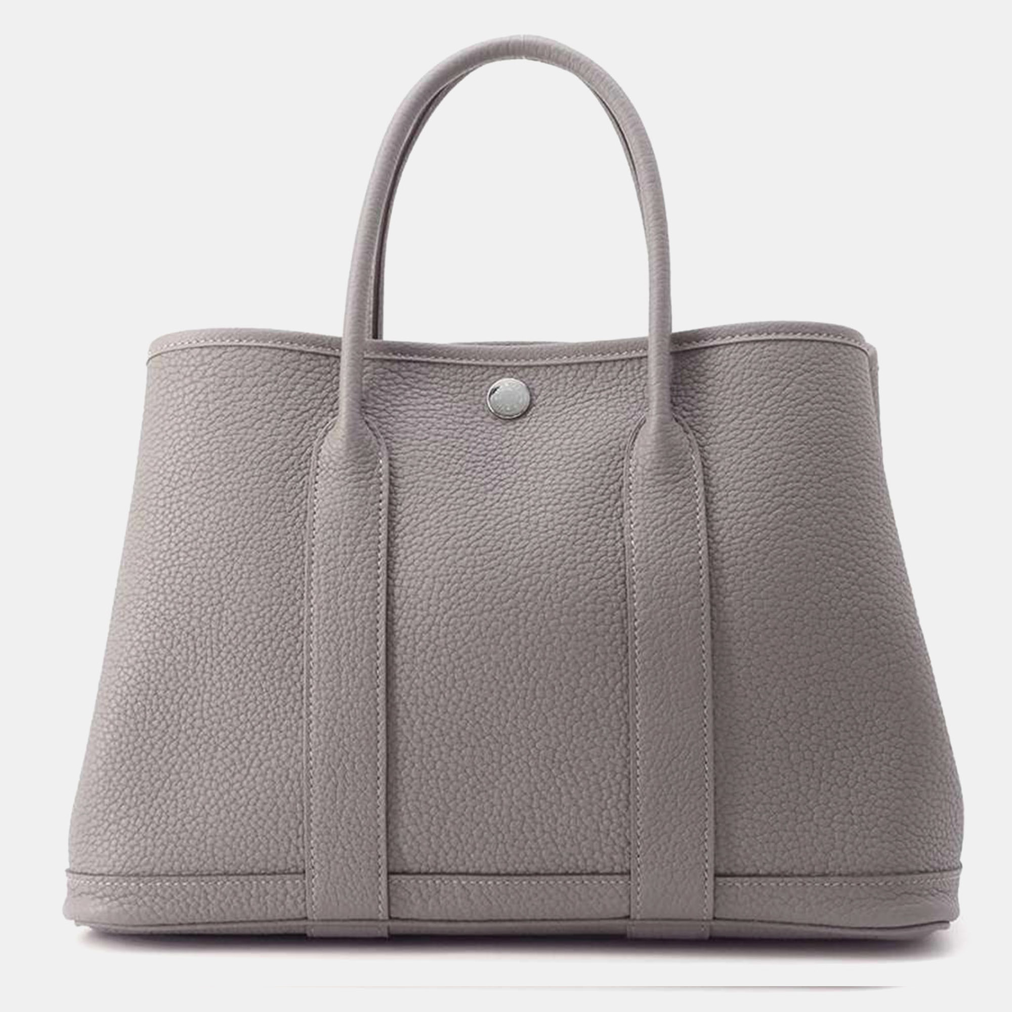 Hermes Gris Meyer Negonda Leather Garden Party TPM Tote Bag, Grey
Hermes Gris Meyer Negonda Leather Garden Party TPM Tote Bag, Grey