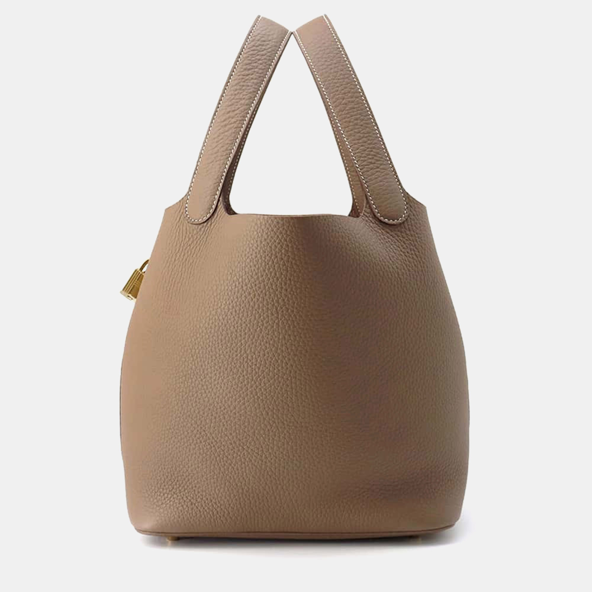 Hermes Etoupe Taurillon Clemence Leather Picotin Lock MM Shoulder Bag - Hermes - Modalova