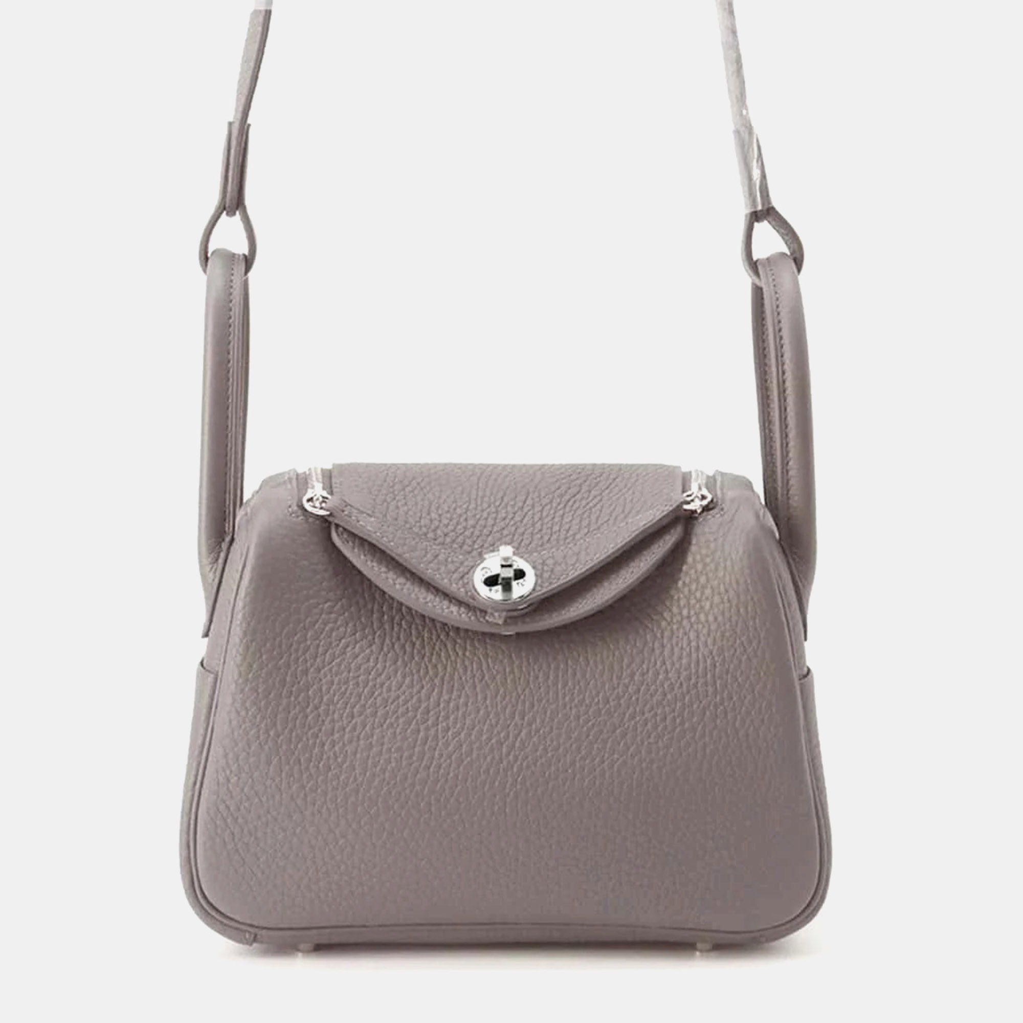 Hermes Gris Meyer Taurillon Clemence Leather Lindy Mini Shoulder Bag, Grey
Hermes Gris Meyer Taurillon Clemence Leather Lindy Mini Shoulder Bag, Grey