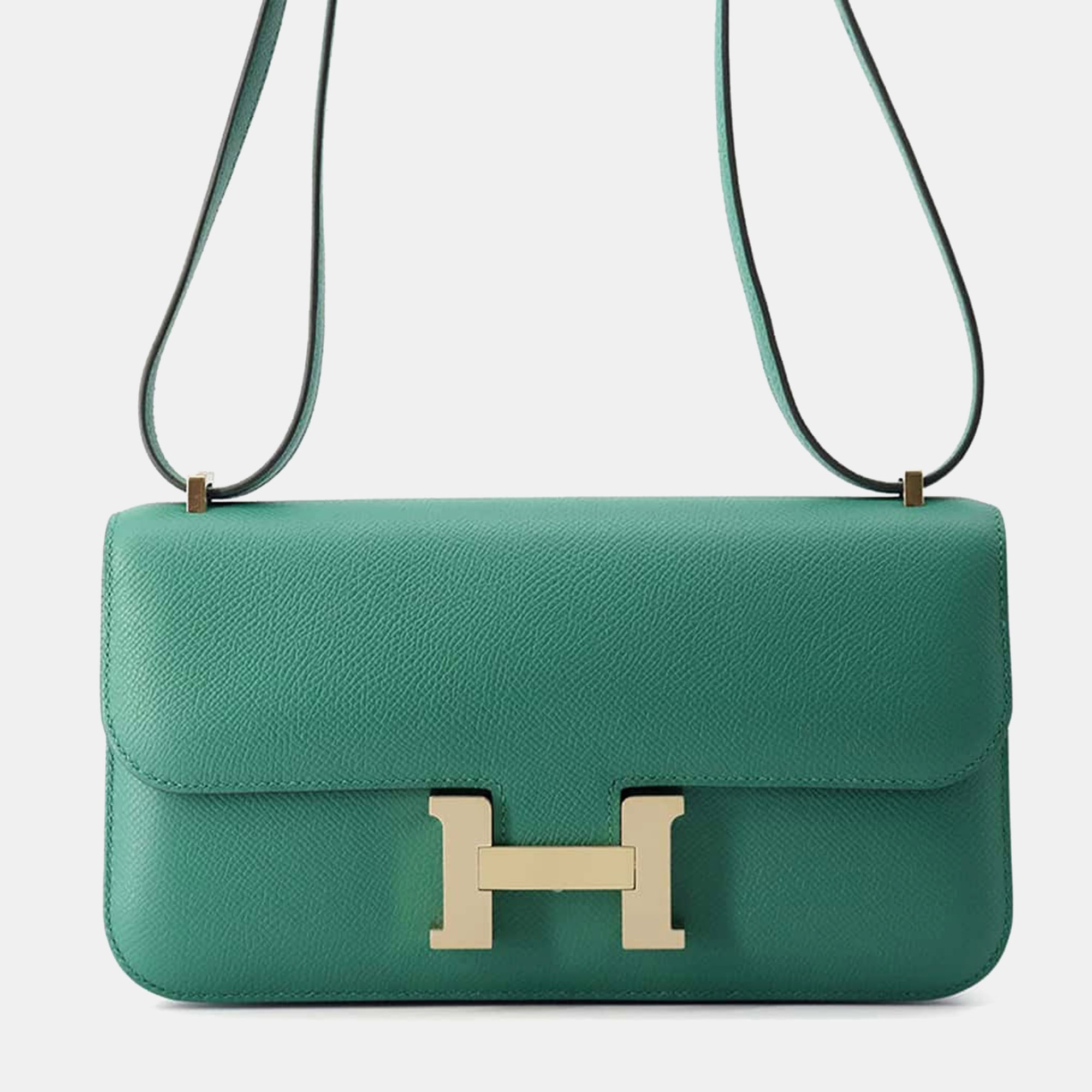 Hermes Vert Vertigo Epsom Leather Constance Elan Shoulder Bag, Green
Hermes Vert Vertigo Epsom Leather Constance Elan Shoulder Bag, Green