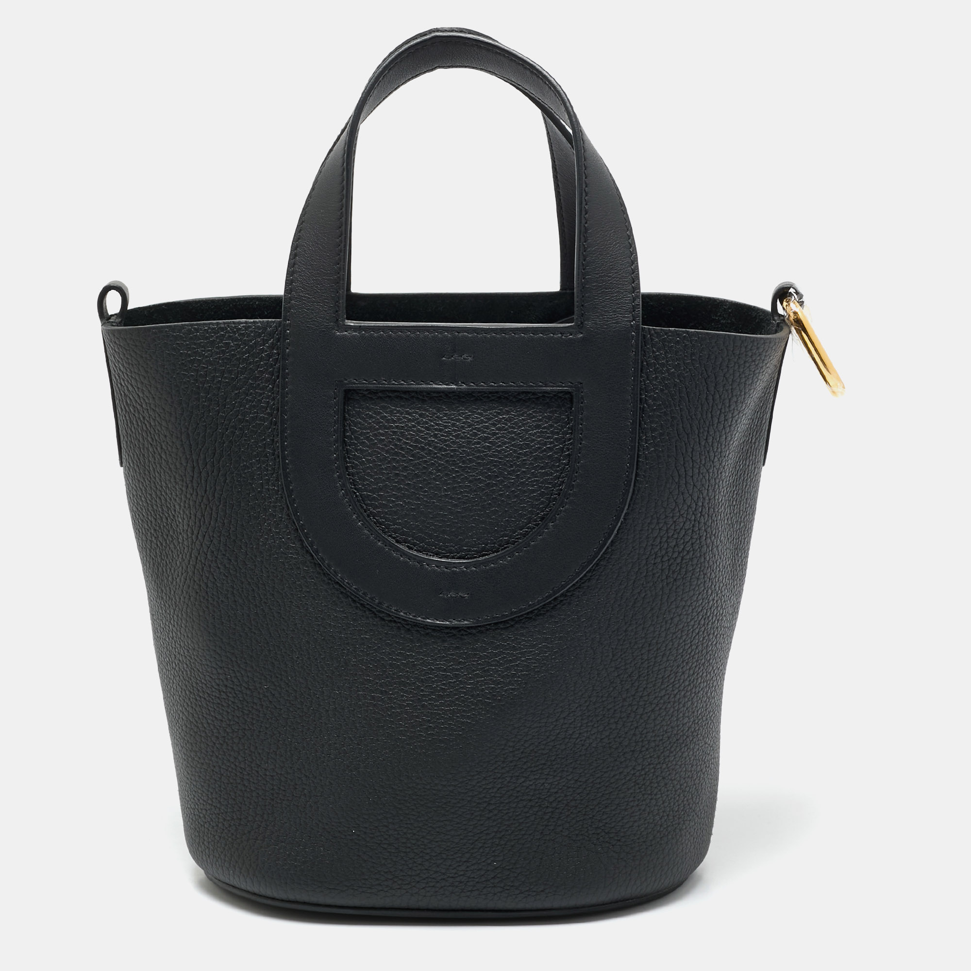 Hermes Noir Taurillon Clemence and Swift Leather In The Loop 18 Bag, Black
Hermes Noir Taurillon Clemence and Swift Leather In The Loop 18 Bag, Black