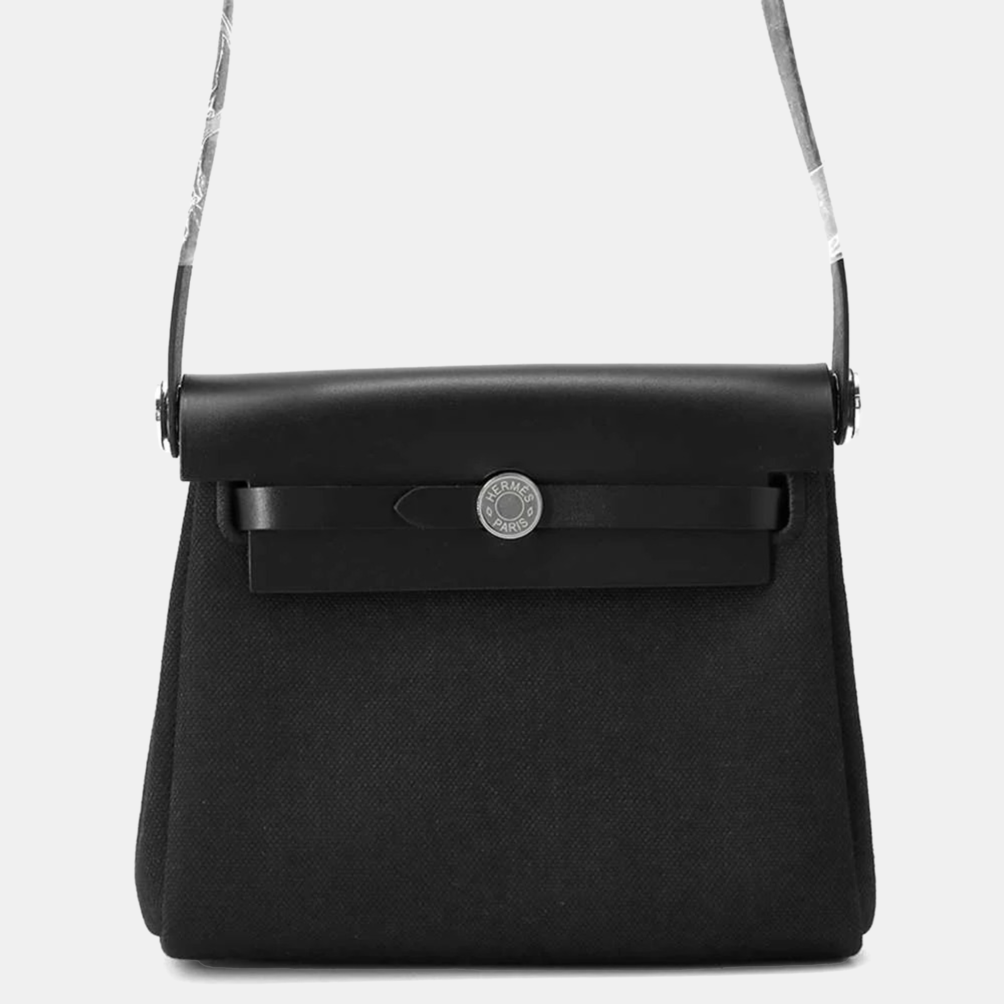 Hermes Black Leather Toile Military Vache Hunter Mini Herbag Zip
Hermes Black Leather Toile Military Vache Hunter Mini Herbag Zip