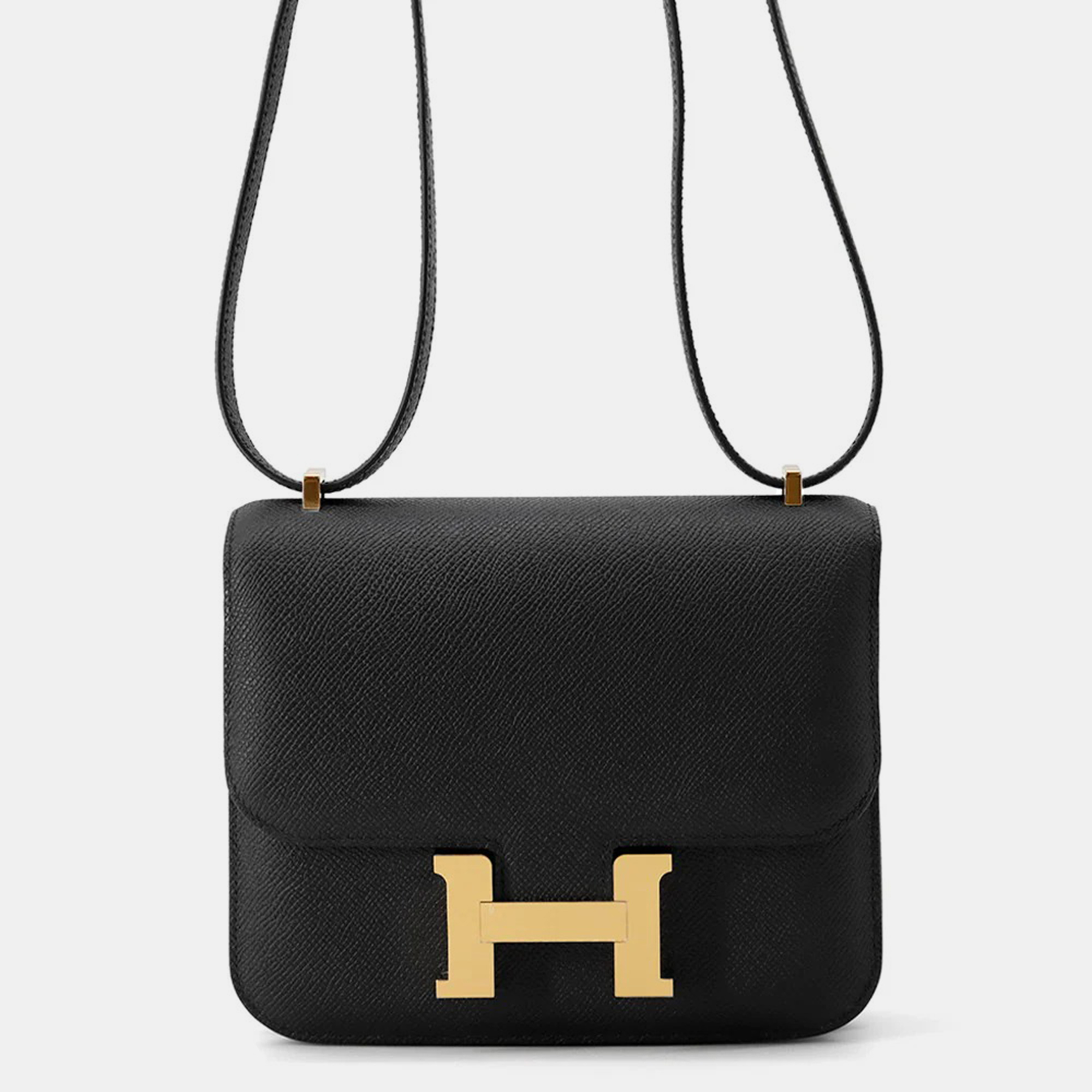 Hermes Constance III Mini Miroir Black Epsom Shoulder Bag