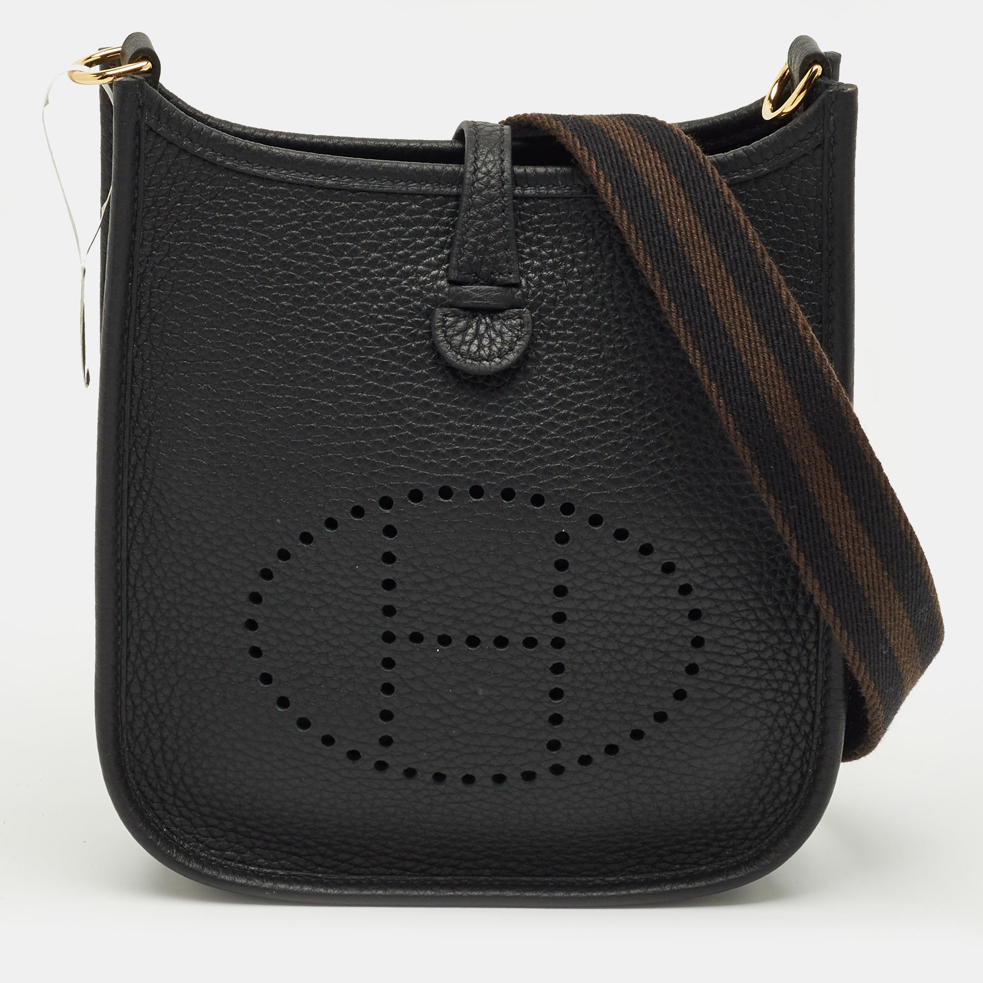 Hermes Noir/Ebene Taurillon Clemence Leather Evelyne Amazone TPM Bag, Black 
Hermes Noir/Ebene Taurillon Clemence Leather Evelyne Amazone TPM Bag, Black