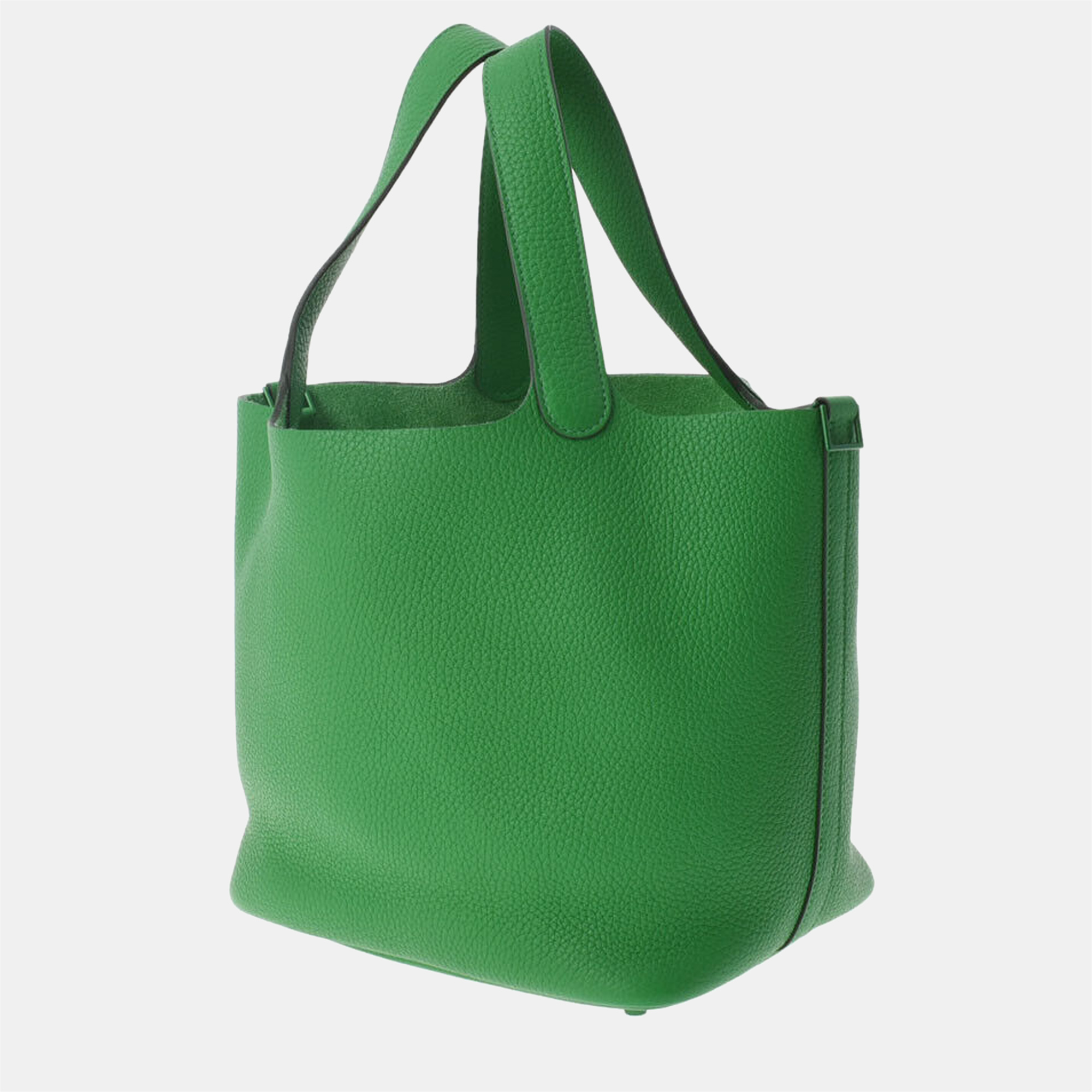 Hermes Green Taurillon Clemence Leather Monochrome Picotin Lock MM Tote Bag
Hermes Green Taurillon Clemence Leather Monochrome Picotin Lock MM Tote Bag