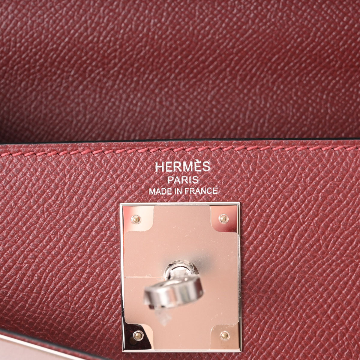 Hermes Red Epsom Leather Palladium Hardware Kelly Sellier 28 Bag