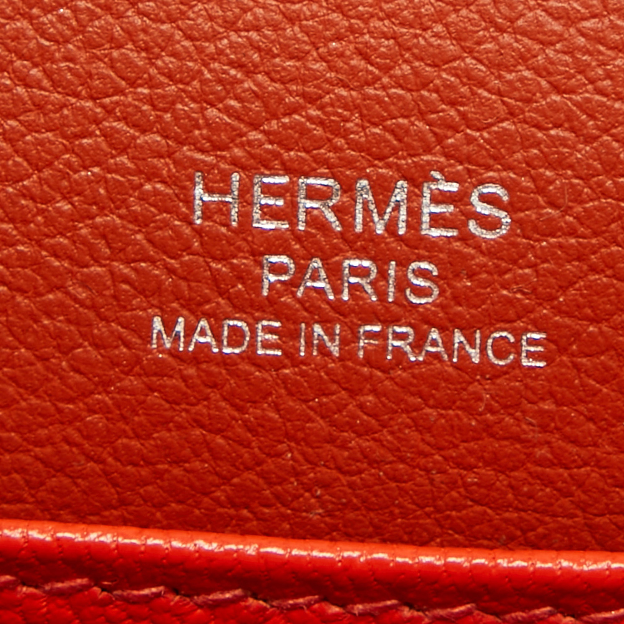Hermès Capucine/Terre Battue Evercolor Leather Roulis Mini Bag