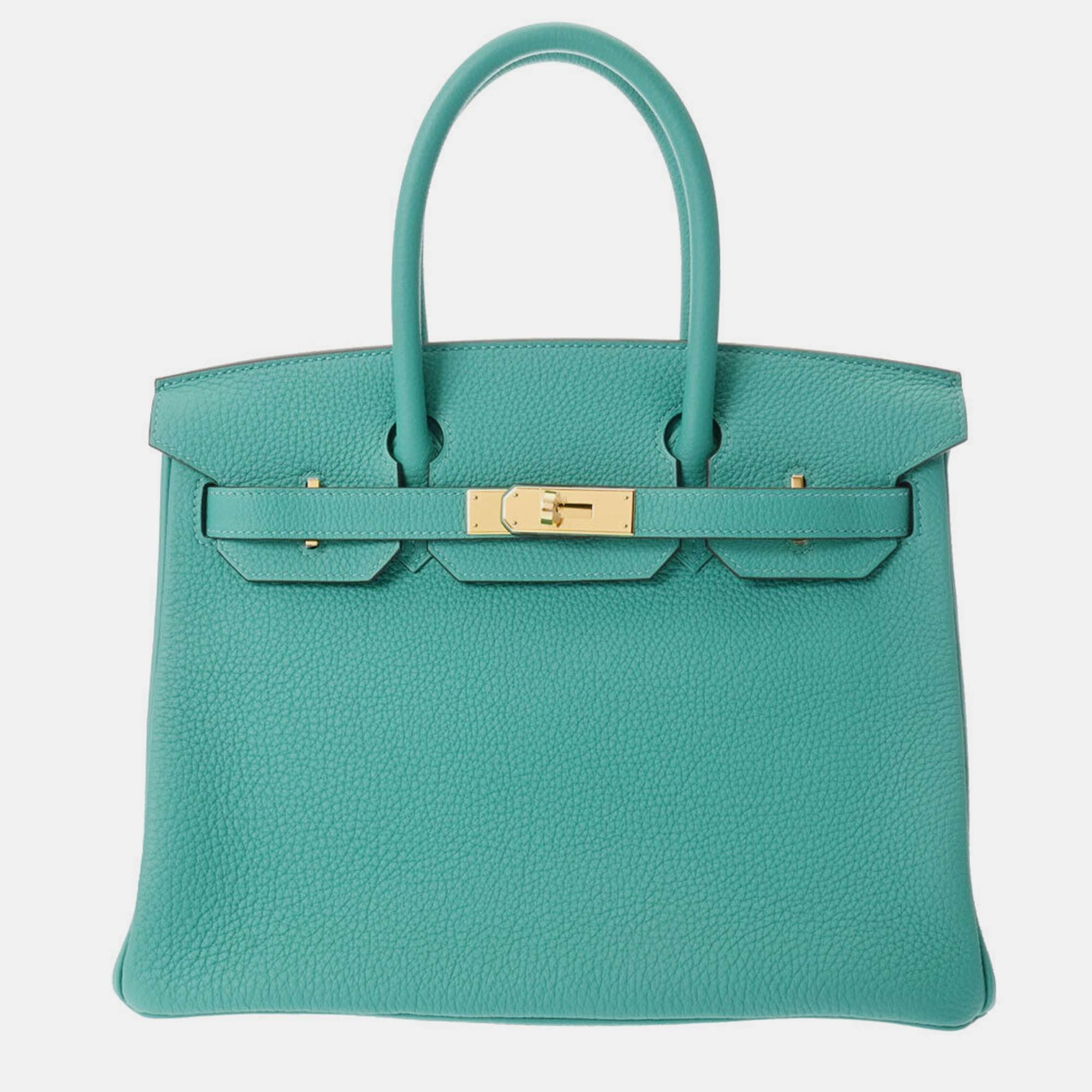 Hermes green togo leather birkin 30 handbag