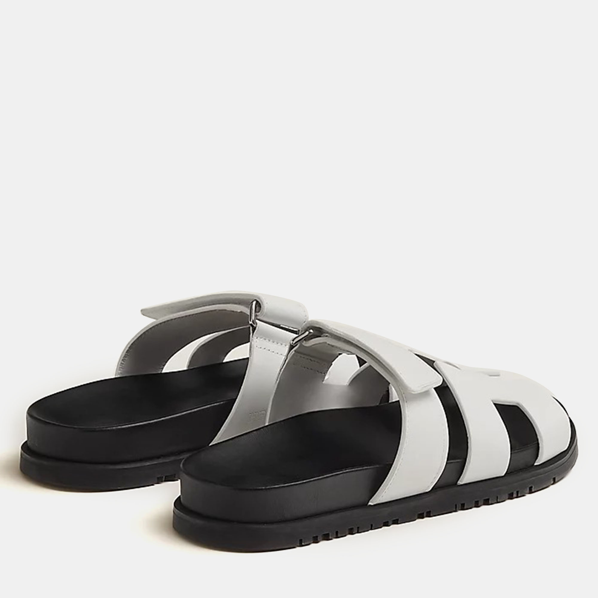 Hermes Blanc Rubber Chypre  Sandal 34