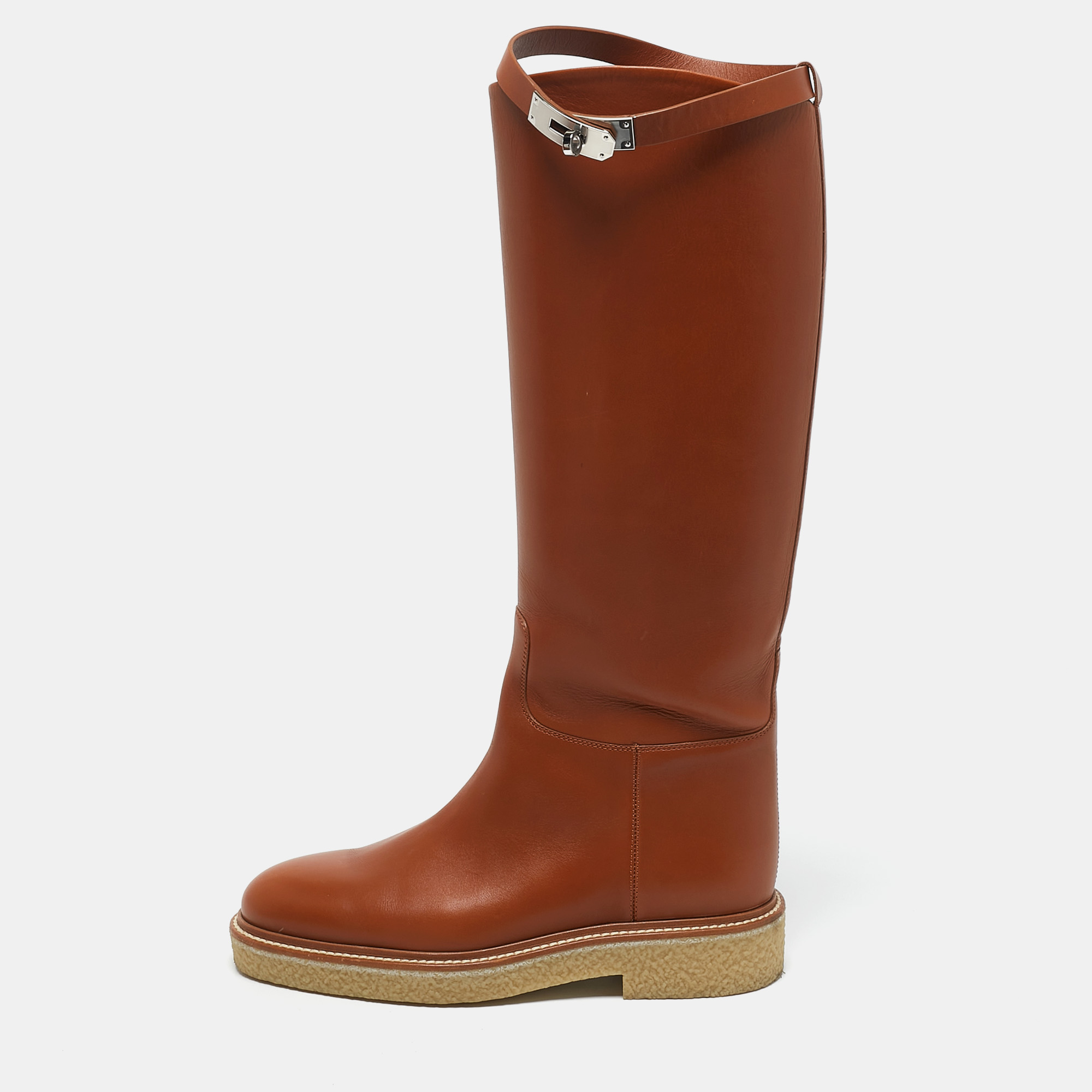 Hermes Brown Leather Kelly Jumping Knee Length Boots Size, Tan
Hermes Brown Leather Kelly Jumping Knee Length Boots Size, Tan