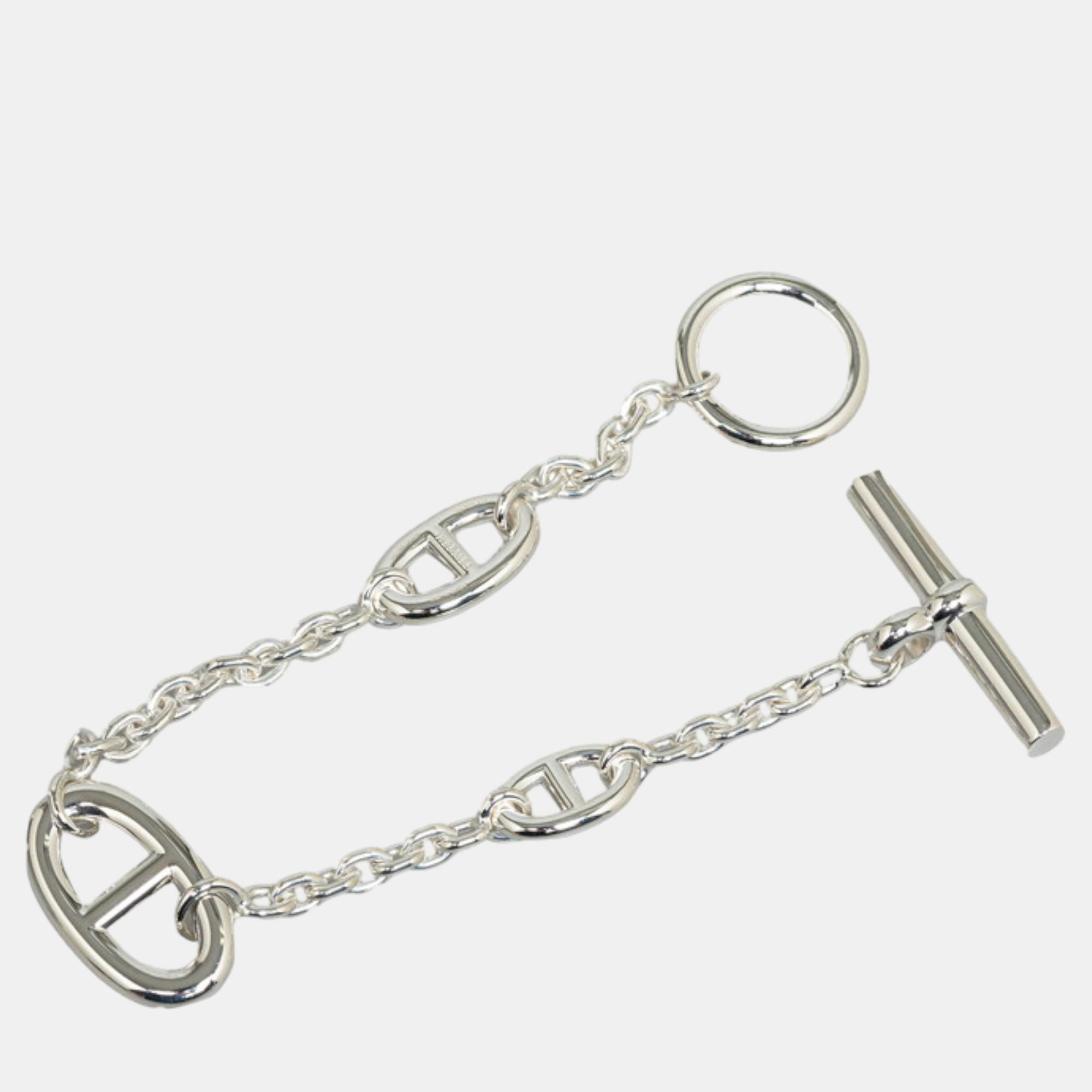 Hermes Silver Chain D'Ancre Bracelet